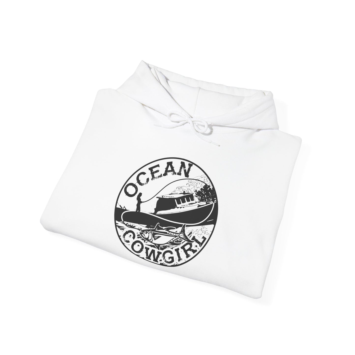 Ocean Cowgirl Hoodie - Cozy Unisex Sweatshirt for Beach Lovers, Perfect Gift for Surfing Enthusiasts, Ocean-Themed Apparel, Casual
