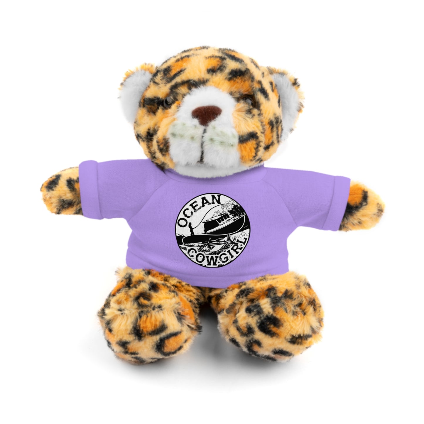 Ocean Cowgirl Cozy Cuddle Bear, Personalized Stuffed Animal, Gift for Kids, Soft Toy for Birthdays, Ocean Cowgirl Tee