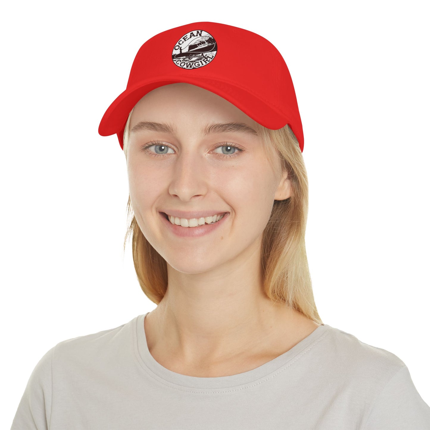 Ocean Cowgirl Low Profile Baseball Cap - Stylish Beach Hat, Outdoor Cap, Gift for Her, Summer Accessory, Coastal Vibes