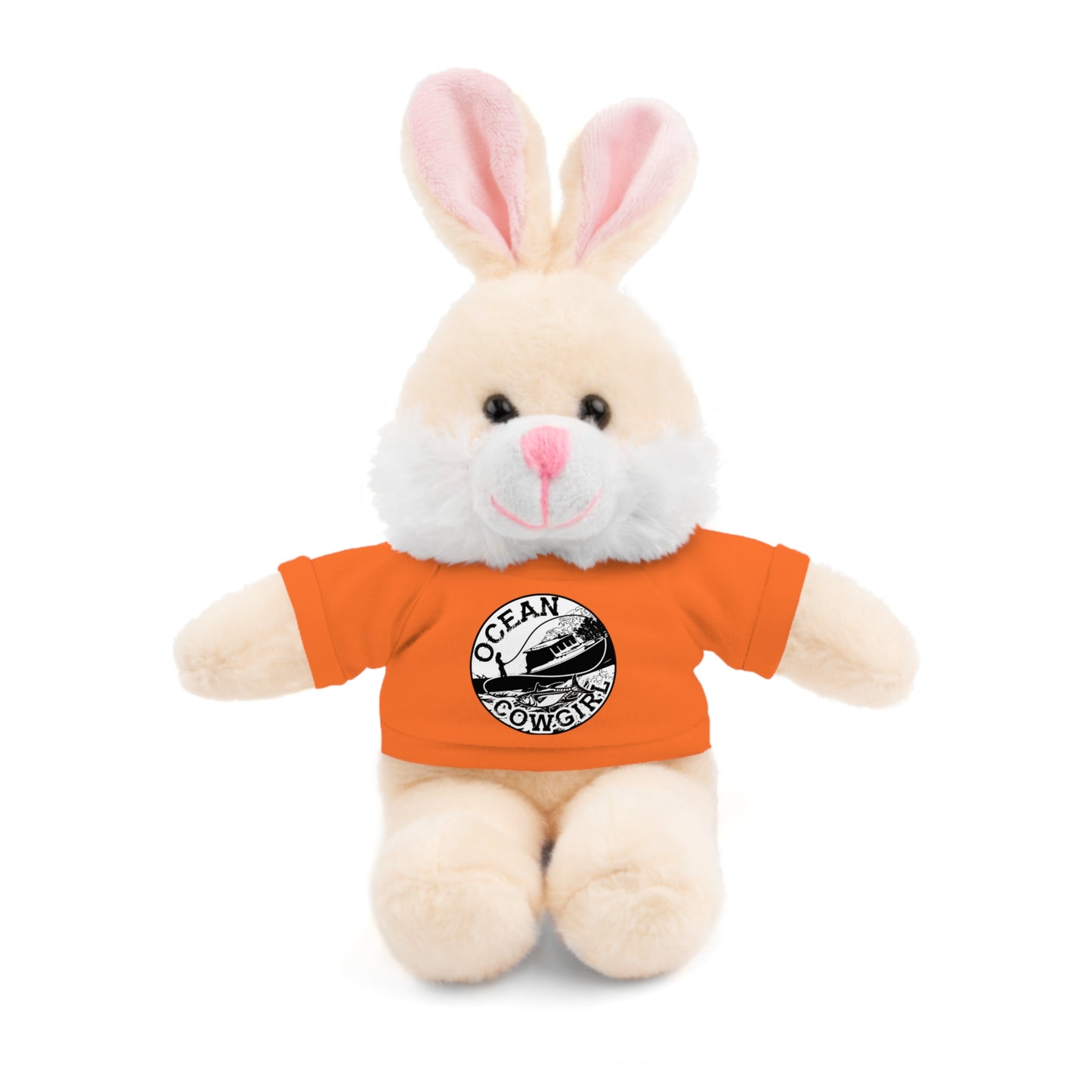 Ocean Cowgirl Cozy Cuddle Bear, Personalized Stuffed Animal, Gift for Kids, Soft Toy for Birthdays, Ocean Cowgirl Tee