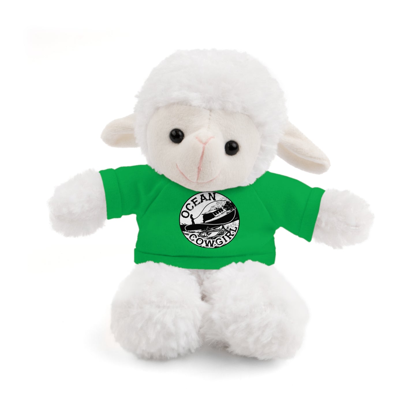 Ocean Cowgirl Cozy Cuddle Bear, Personalized Stuffed Animal, Gift for Kids, Soft Toy for Birthdays, Ocean Cowgirl Tee