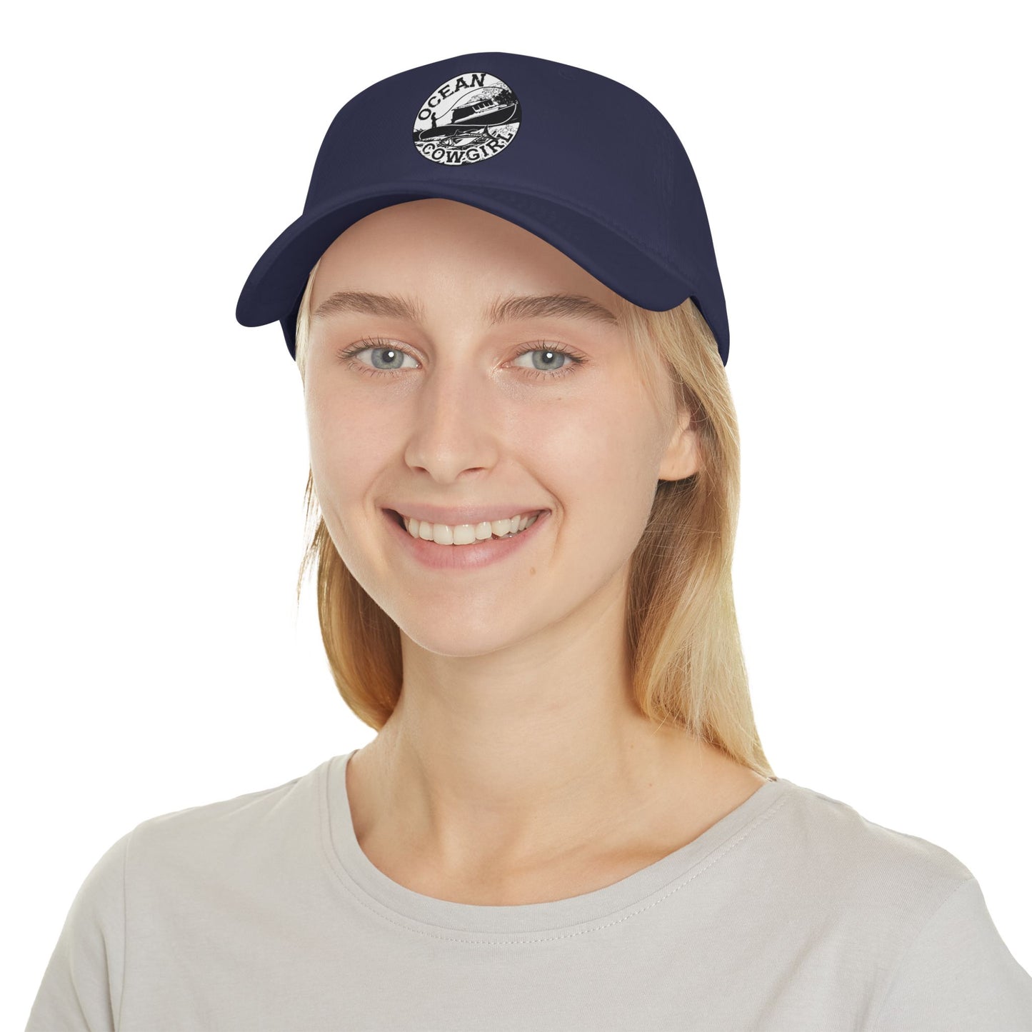 Ocean Cowgirl Low Profile Baseball Cap - Stylish Beach Hat, Outdoor Cap, Gift for Her, Summer Accessory, Coastal Vibes