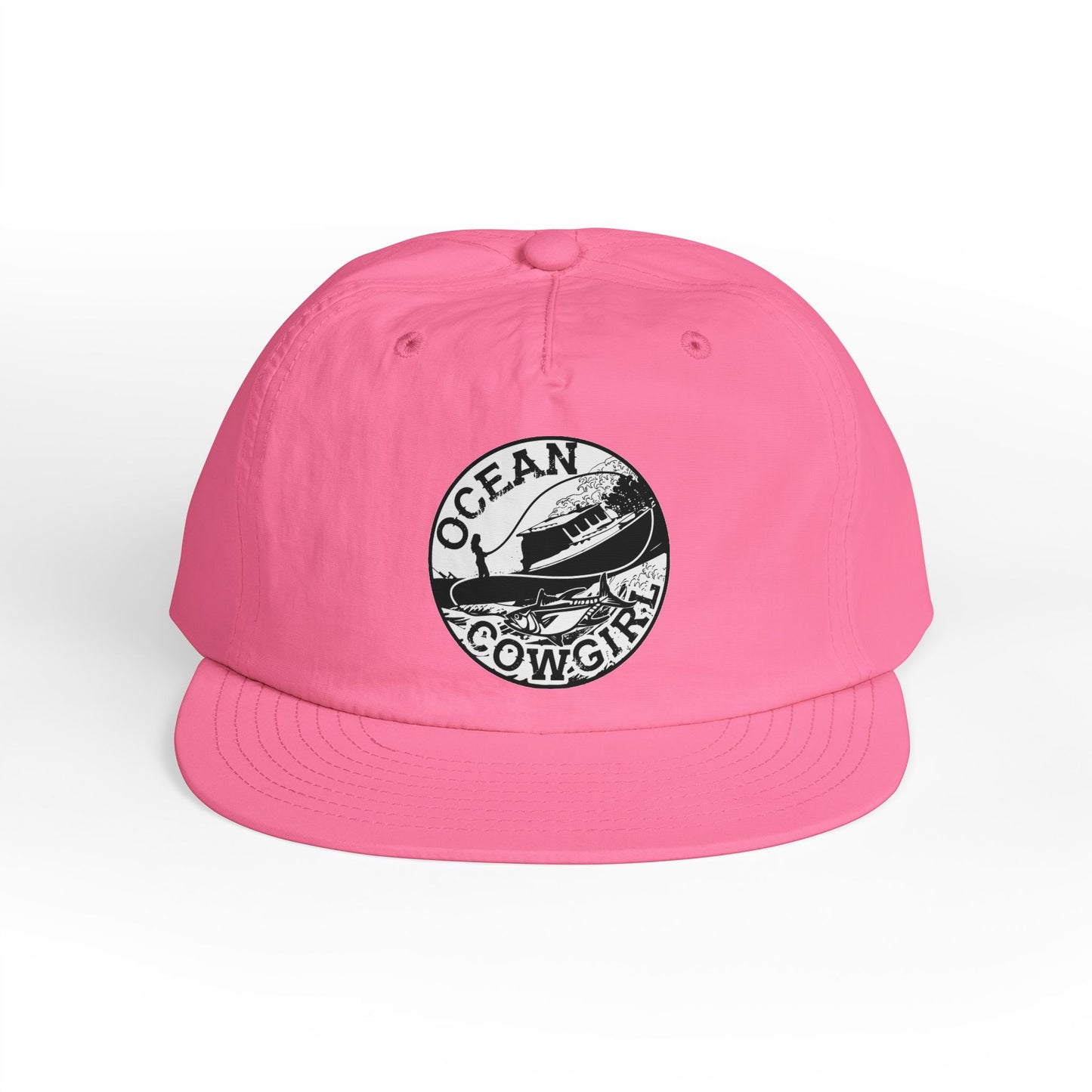 Ocean Cowgirl Vibes Surf Cap, Adjustable Beach Hat, Summer Accessory, Gift for Surfers, Casual Outdoor Wear