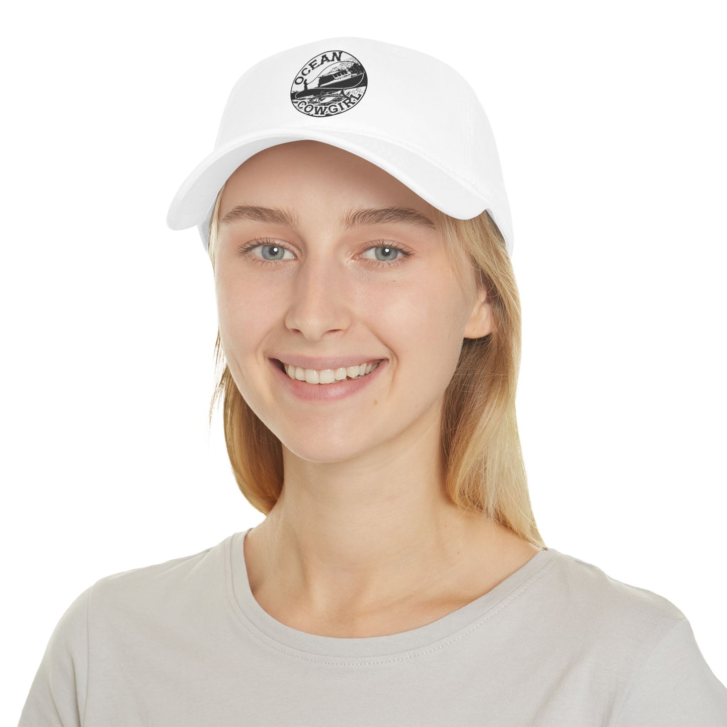 Ocean Cowgirl Low Profile Baseball Cap - Stylish Beach Hat, Outdoor Cap, Gift for Her, Summer Accessory, Coastal Vibes