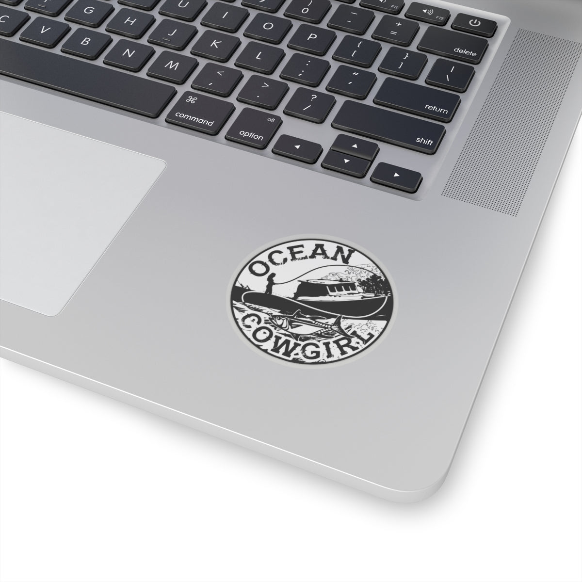 Ocean Cowgirl Kiss-Cut Stickers - Nautical Decor, Laptop Stickers, Gift for Beach Lovers, Boat Enthusiasts, Ocean-Themed Accessories