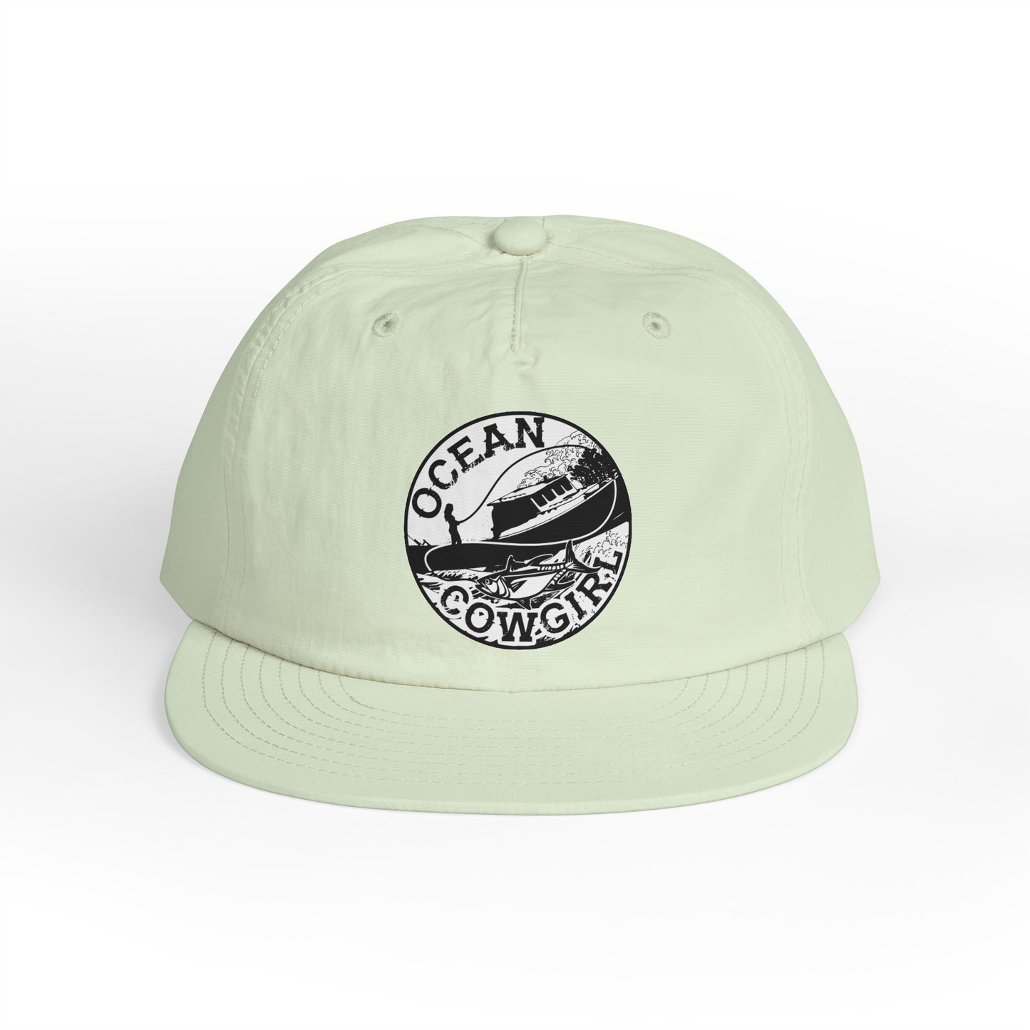 Ocean Cowgirl Vibes Surf Cap, Adjustable Beach Hat, Summer Accessory, Gift for Surfers, Casual Outdoor Wear