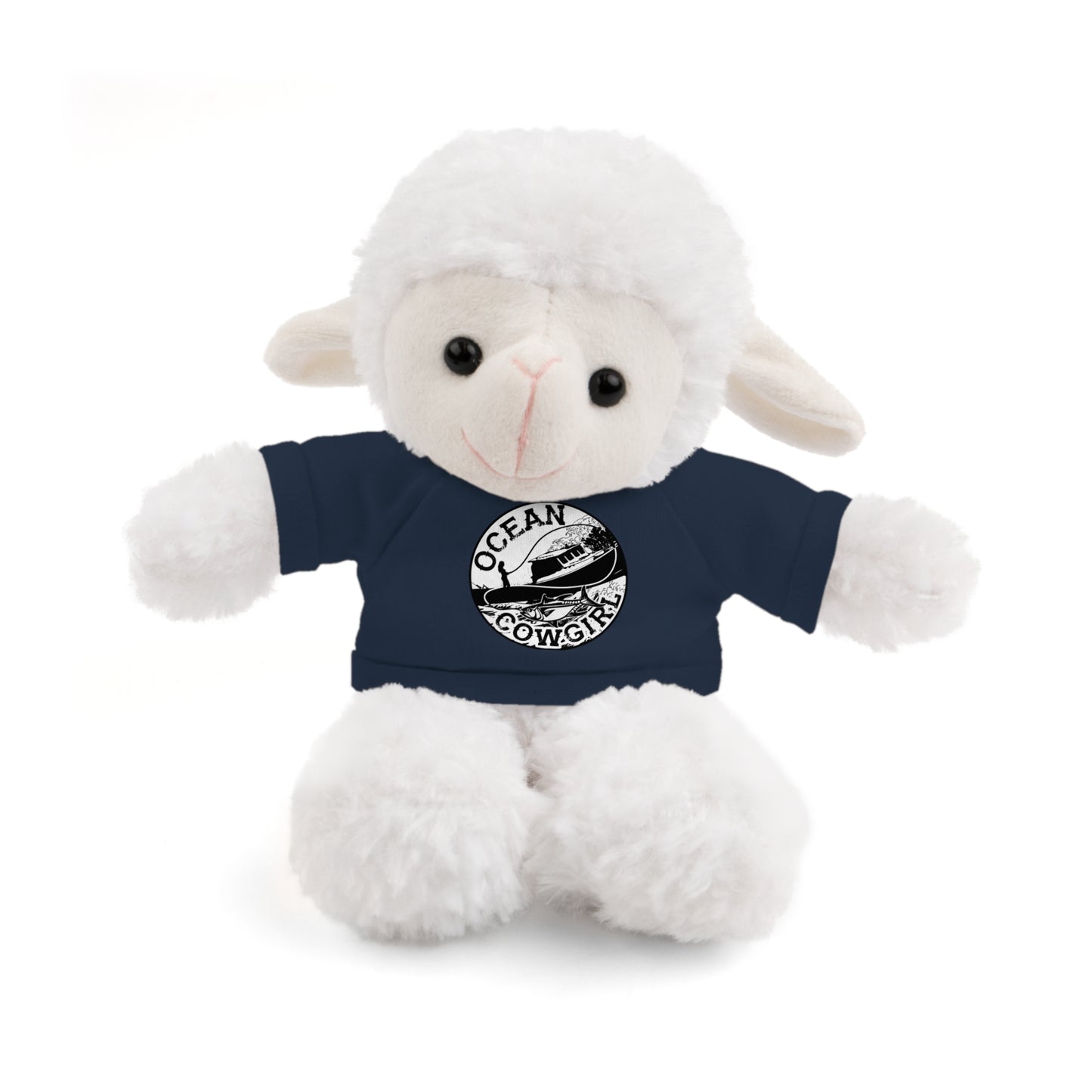 Ocean Cowgirl Cozy Cuddle Bear, Personalized Stuffed Animal, Gift for Kids, Soft Toy for Birthdays, Ocean Cowgirl Tee