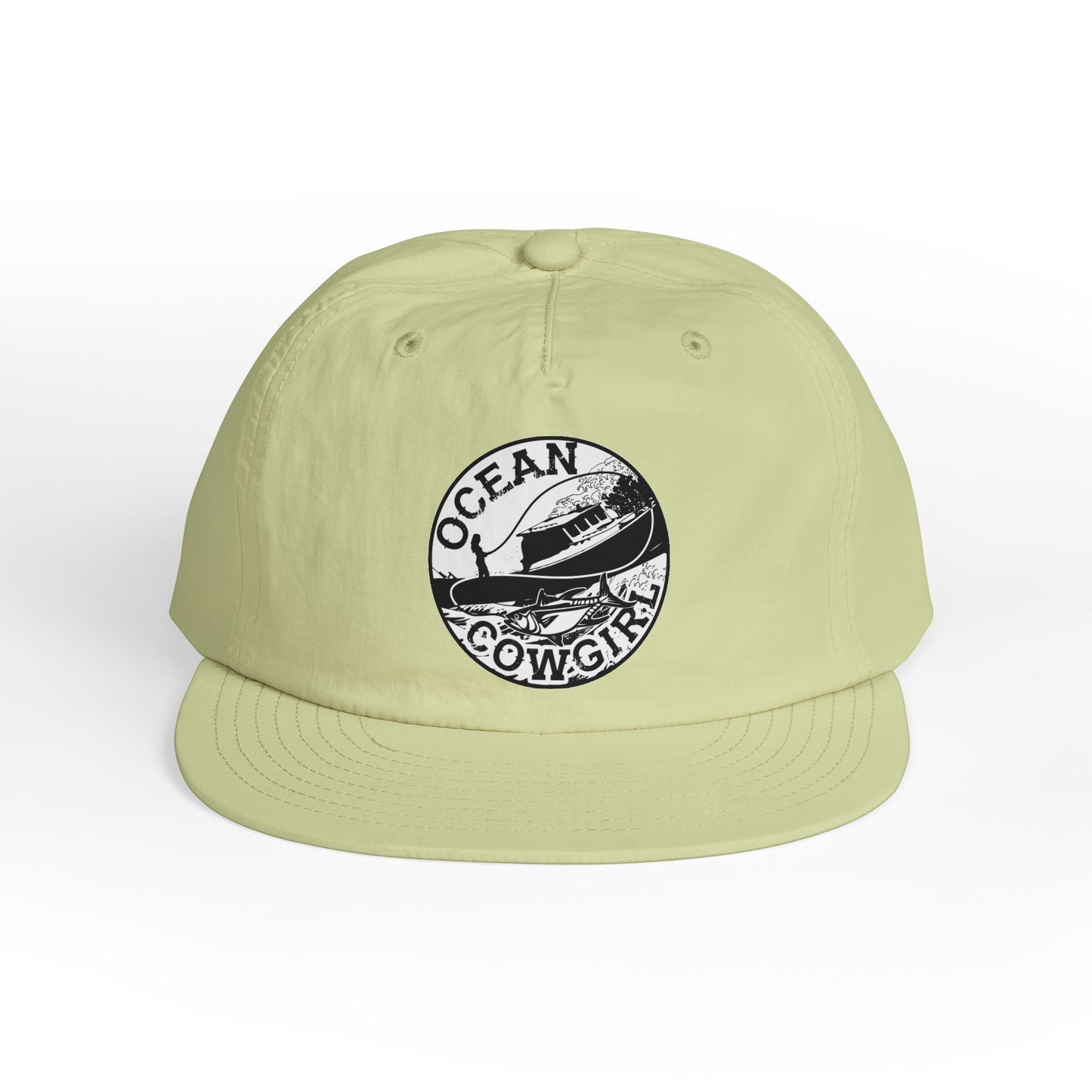 Ocean Cowgirl Vibes Surf Cap, Adjustable Beach Hat, Summer Accessory, Gift for Surfers, Casual Outdoor Wear