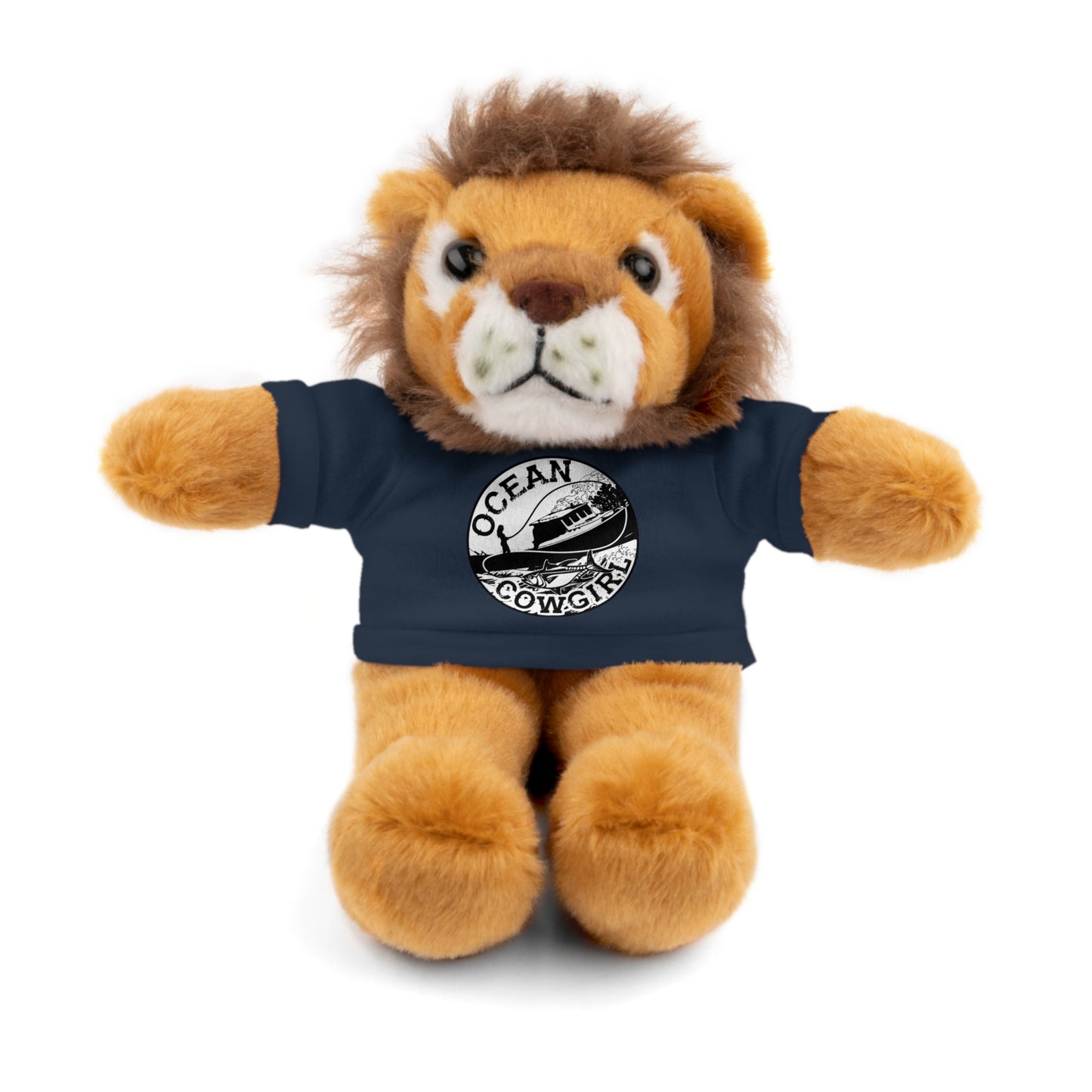 Ocean Cowgirl Cozy Cuddle Bear, Personalized Stuffed Animal, Gift for Kids, Soft Toy for Birthdays, Ocean Cowgirl Tee