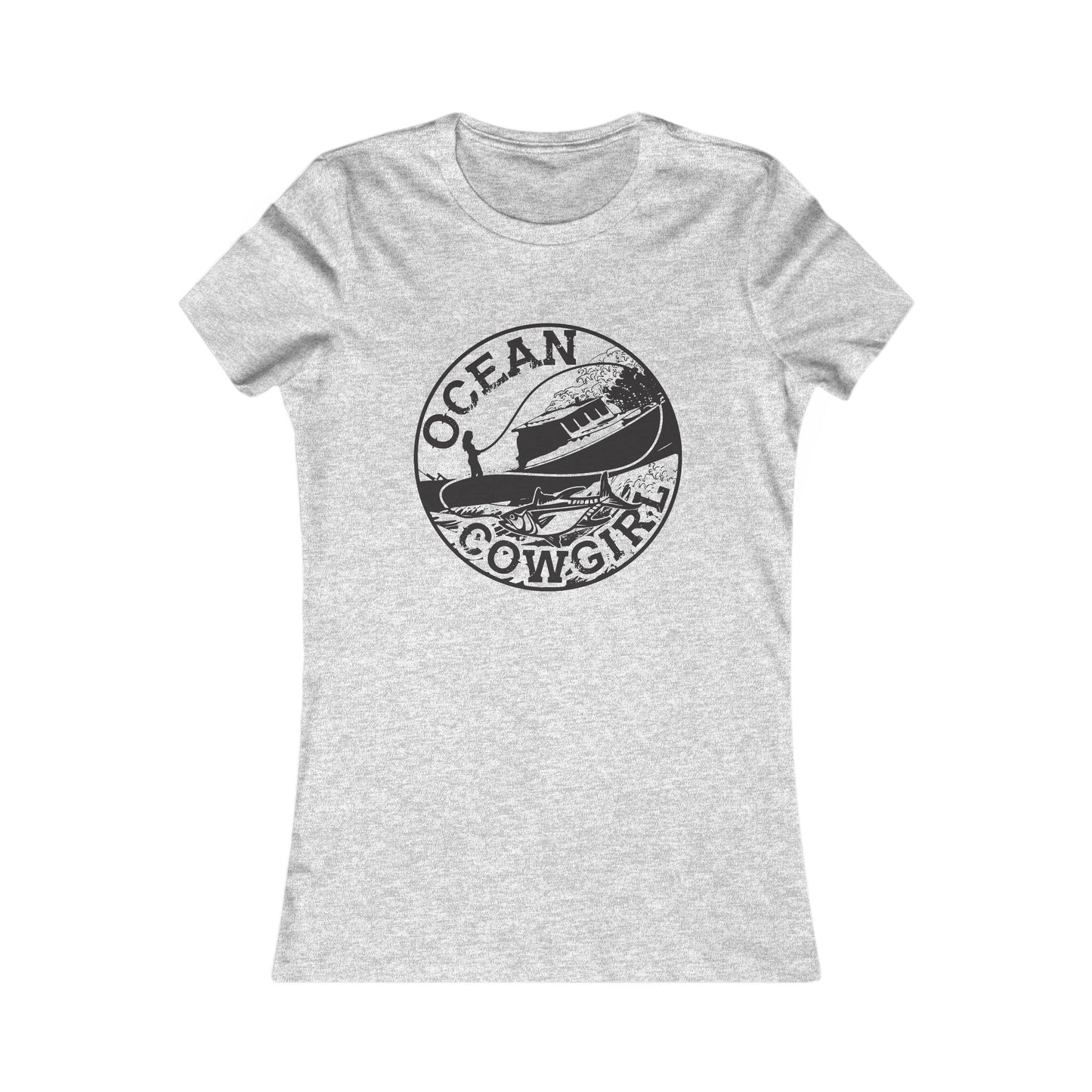Ocean Cowgirl Vintage Tee - Perfect for Beach Lovers, Summer Casual Wear, Coastal Vibes, Gift for Ocean Enthusiasts