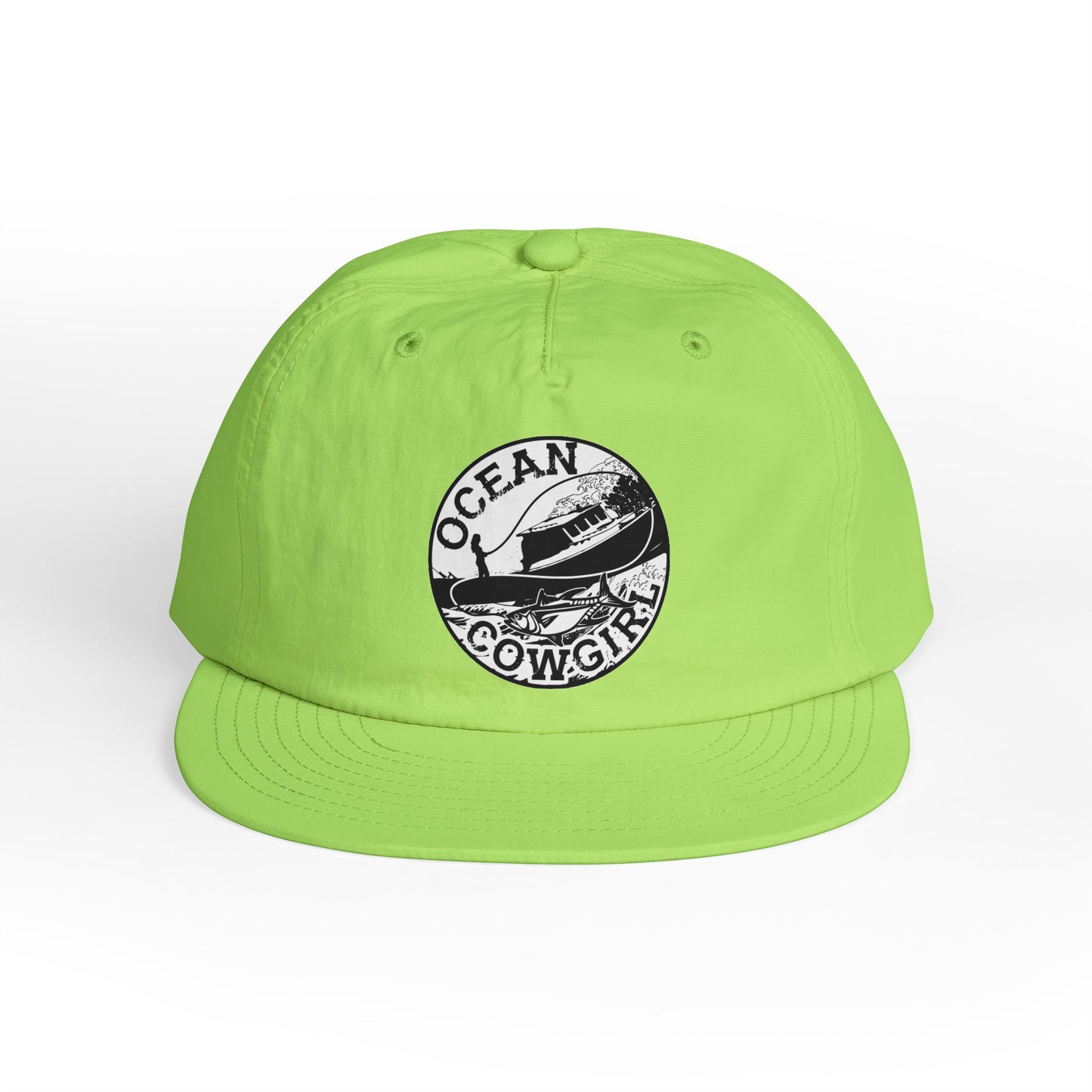 Ocean Cowgirl Vibes Surf Cap, Adjustable Beach Hat, Summer Accessory, Gift for Surfers, Casual Outdoor Wear