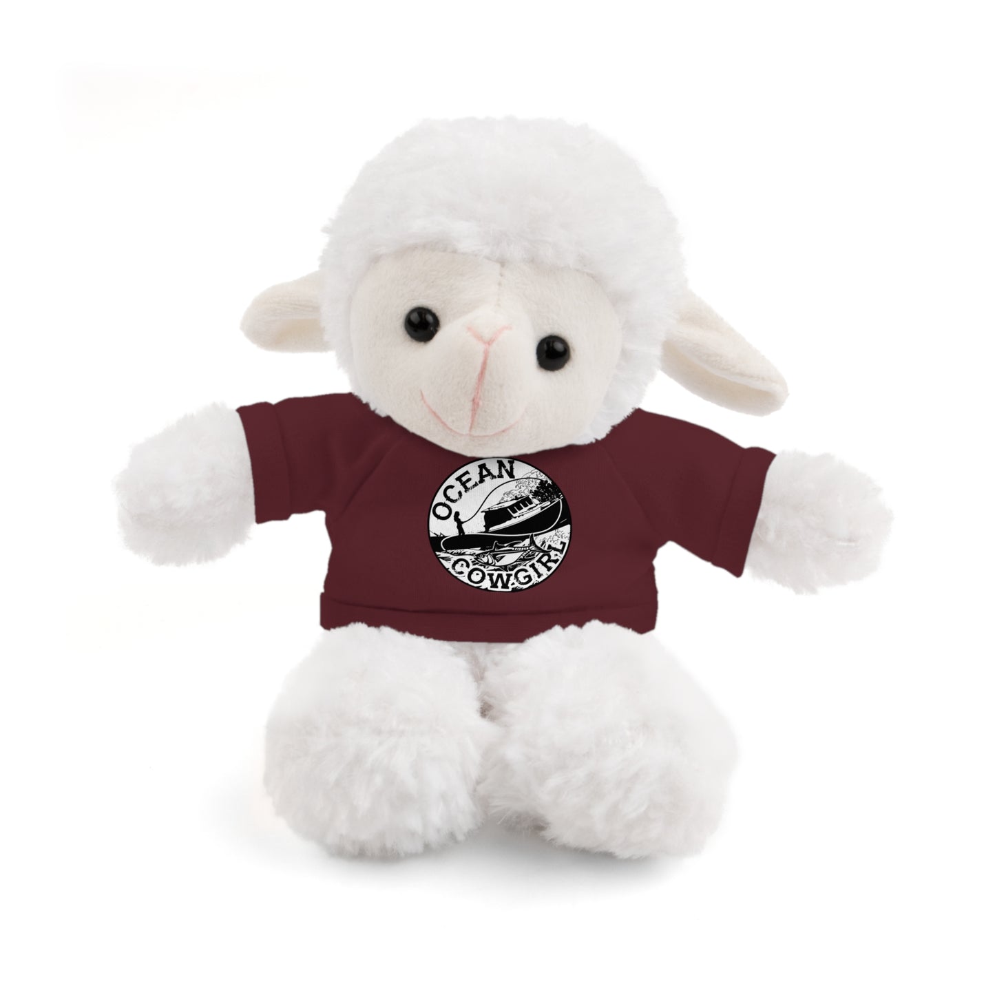 Ocean Cowgirl Cozy Cuddle Bear, Personalized Stuffed Animal, Gift for Kids, Soft Toy for Birthdays, Ocean Cowgirl Tee