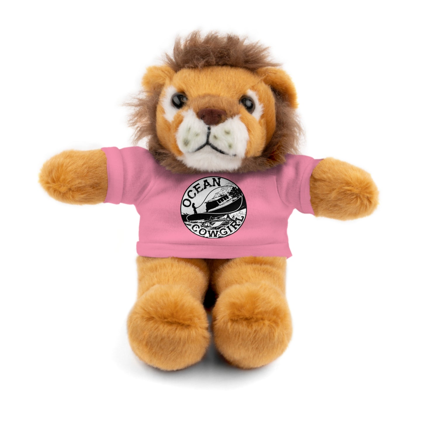 Ocean Cowgirl Cozy Cuddle Bear, Personalized Stuffed Animal, Gift for Kids, Soft Toy for Birthdays, Ocean Cowgirl Tee