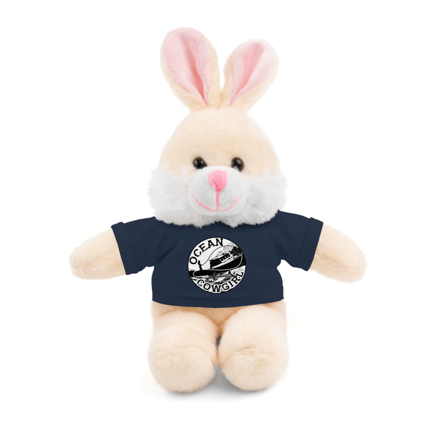 Ocean Cowgirl Cozy Cuddle Bear, Personalized Stuffed Animal, Gift for Kids, Soft Toy for Birthdays, Ocean Cowgirl Tee