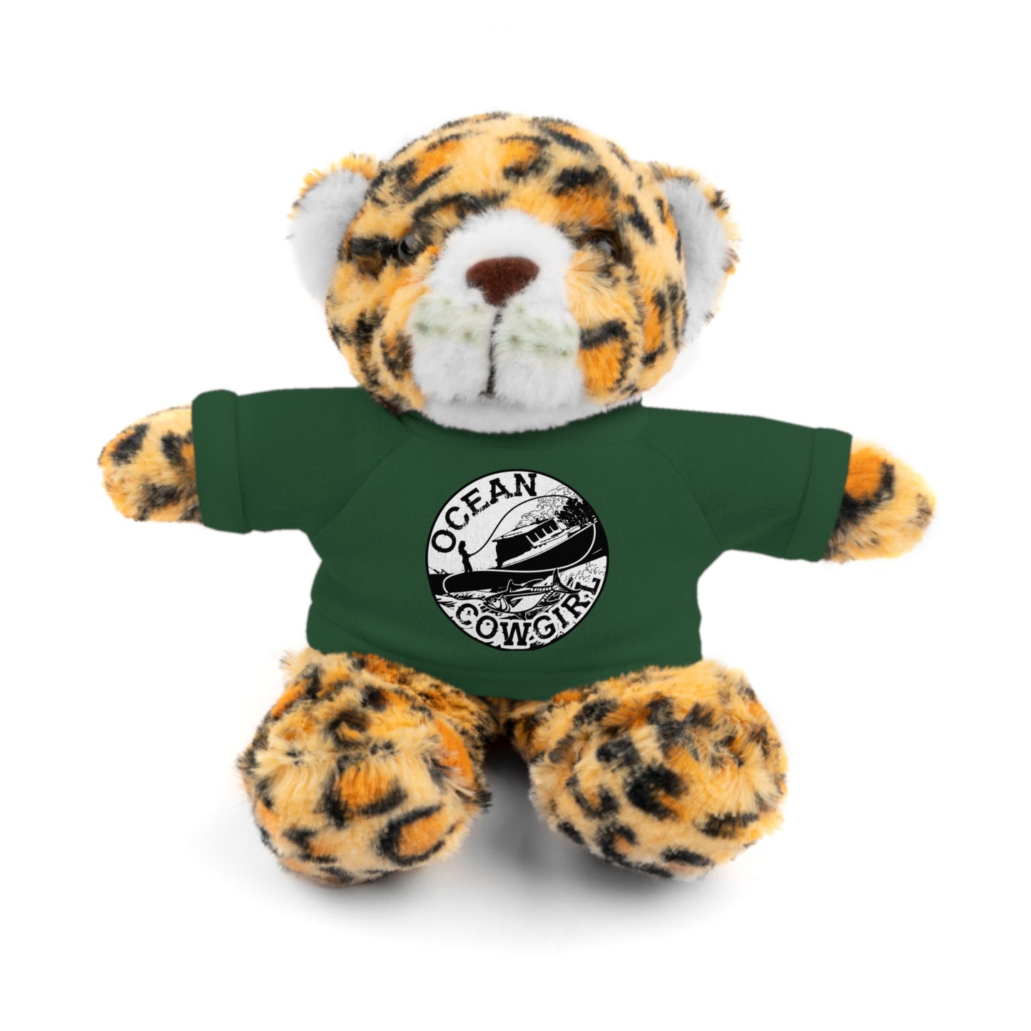 Ocean Cowgirl Cozy Cuddle Bear, Personalized Stuffed Animal, Gift for Kids, Soft Toy for Birthdays, Ocean Cowgirl Tee