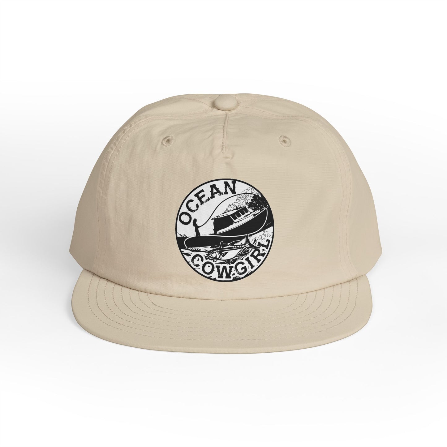 Ocean Cowgirl Vibes Surf Cap, Adjustable Beach Hat, Summer Accessory, Gift for Surfers, Casual Outdoor Wear