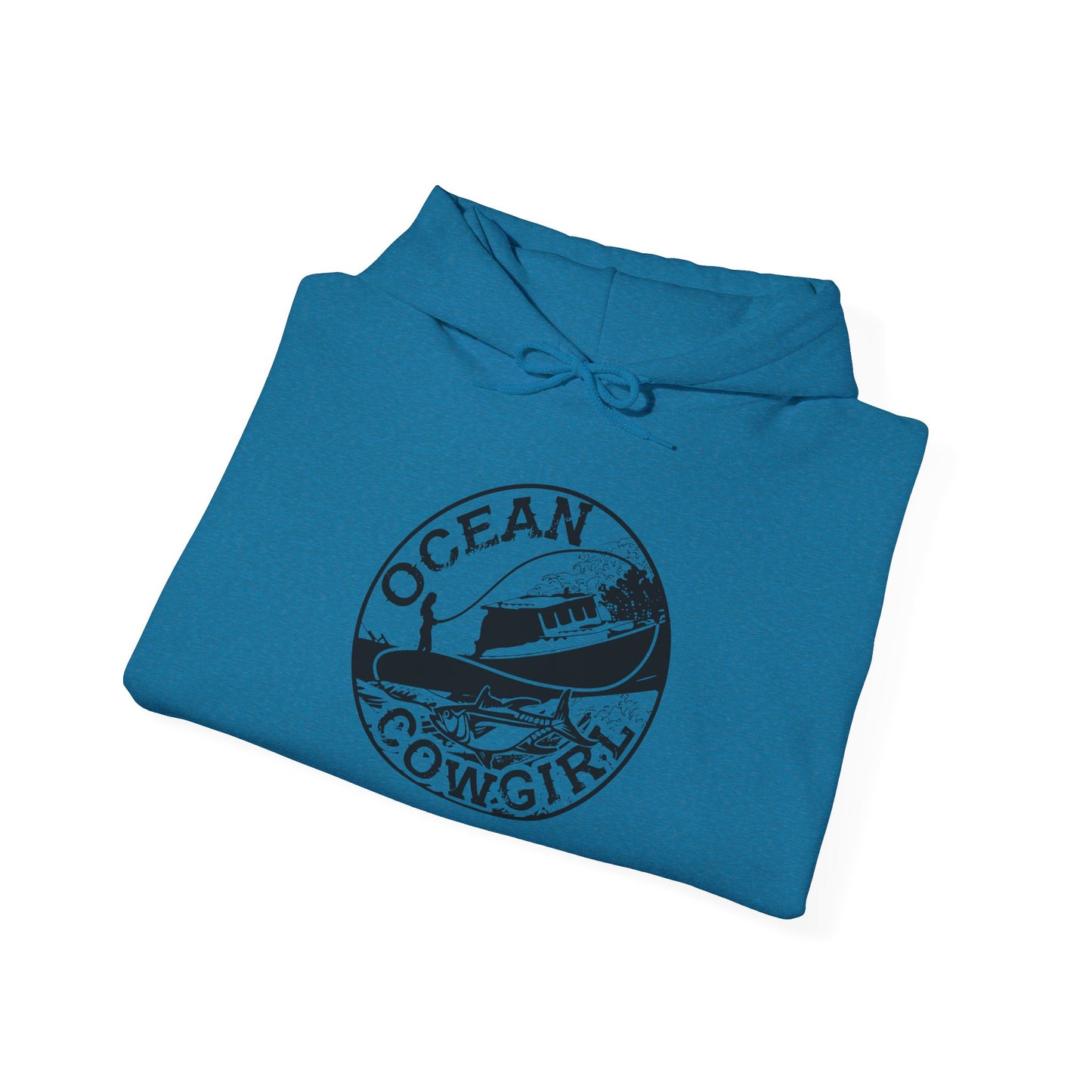 Ocean Cowgirl Hoodie - Cozy Unisex Sweatshirt for Beach Lovers, Perfect Gift for Surfing Enthusiasts, Ocean-Themed Apparel, Casual