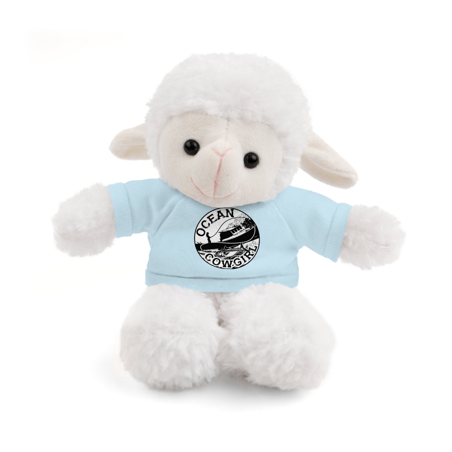 Ocean Cowgirl Cozy Cuddle Bear, Personalized Stuffed Animal, Gift for Kids, Soft Toy for Birthdays, Ocean Cowgirl Tee