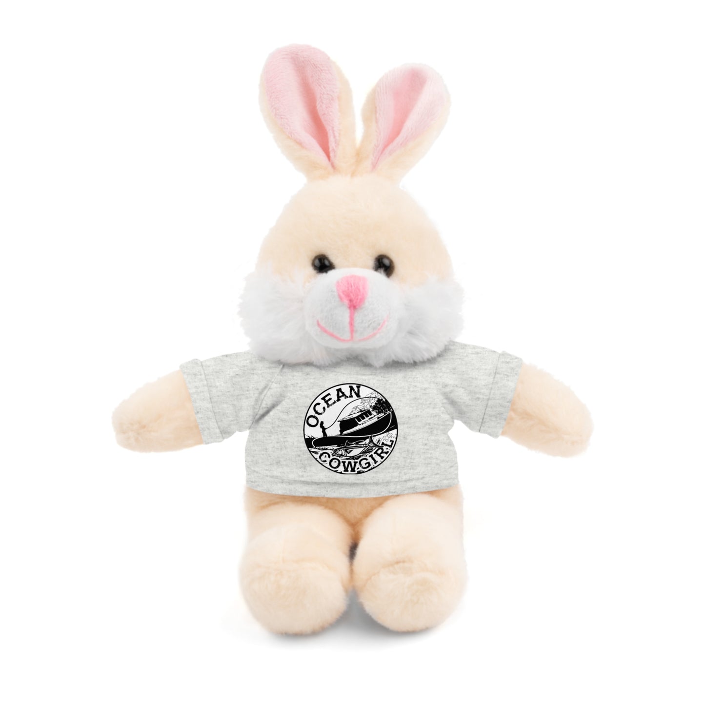 Ocean Cowgirl Cozy Cuddle Bear, Personalized Stuffed Animal, Gift for Kids, Soft Toy for Birthdays, Ocean Cowgirl Tee
