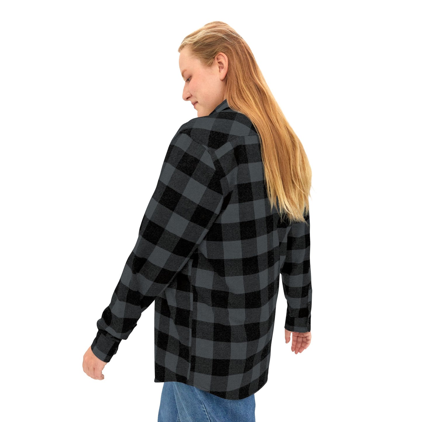 Ocean Cowgirl Cozy Unisex Flannel Shirt | Casual Outdoor Wear, Fall Fashion, Layering Essential, Relaxed Style, Gift Idea for Him/Her