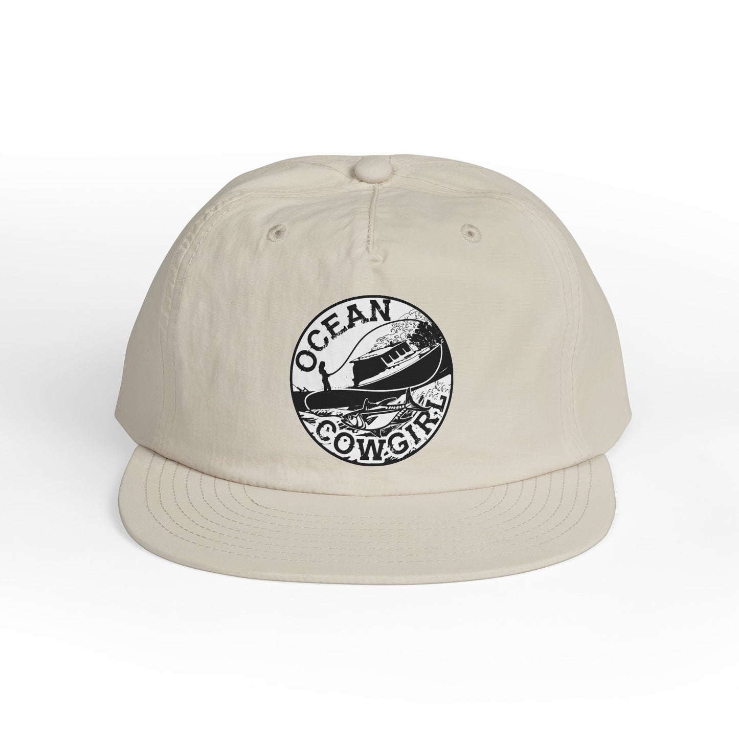 Ocean Cowgirl Vibes Surf Cap, Adjustable Beach Hat, Summer Accessory, Gift for Surfers, Casual Outdoor Wear