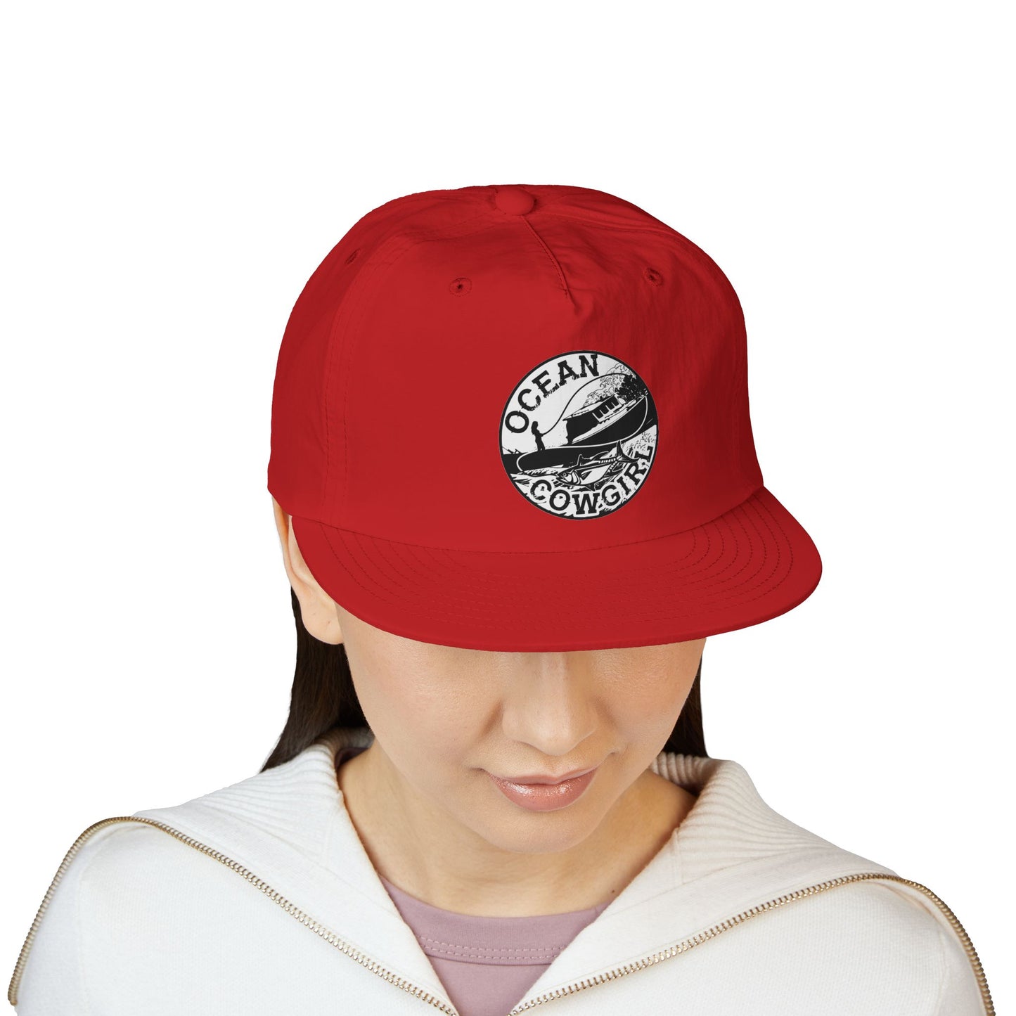 Ocean Cowgirl Vibes Surf Cap, Adjustable Beach Hat, Summer Accessory, Gift for Surfers, Casual Outdoor Wear