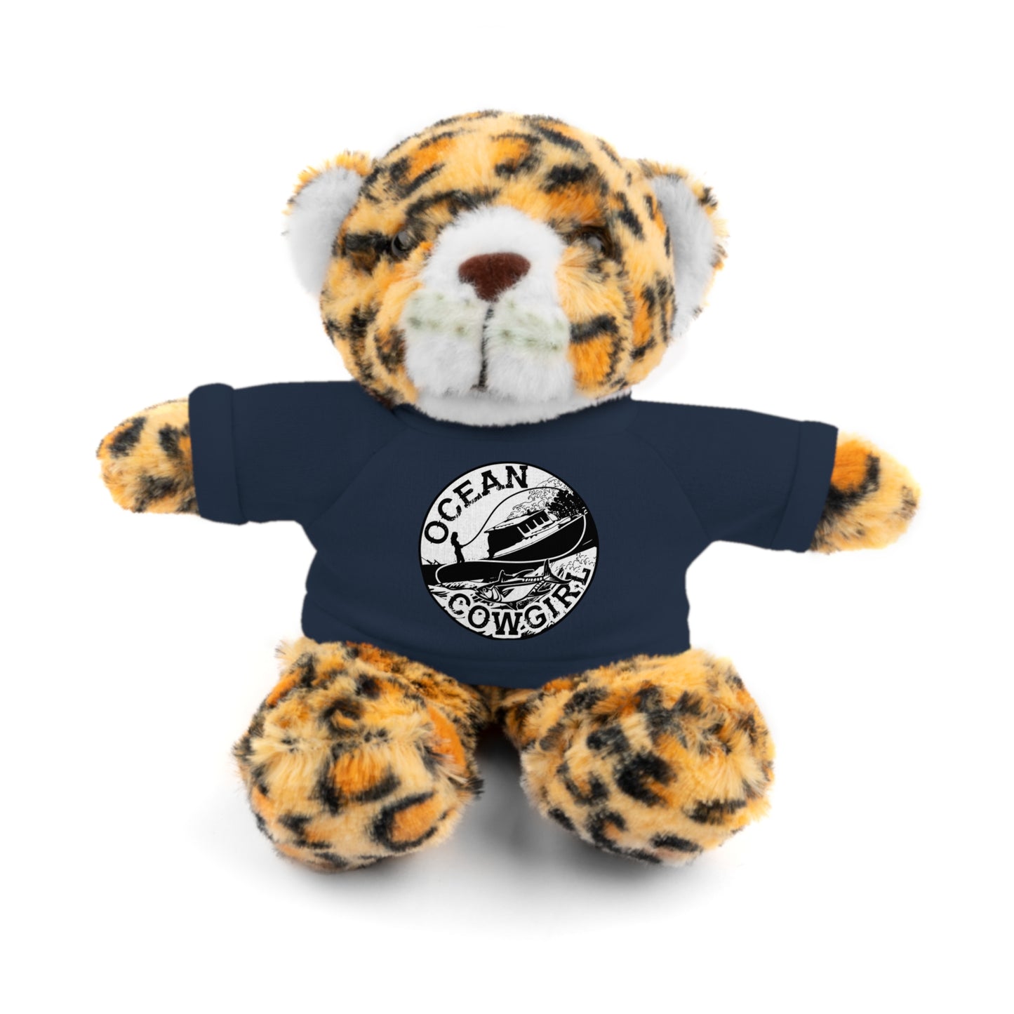 Ocean Cowgirl Cozy Cuddle Bear, Personalized Stuffed Animal, Gift for Kids, Soft Toy for Birthdays, Ocean Cowgirl Tee
