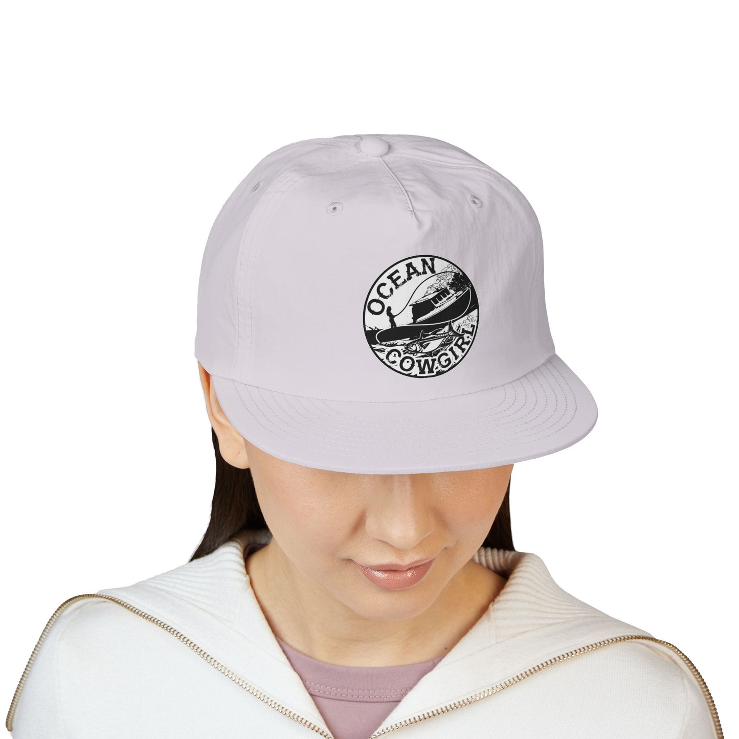 Ocean Cowgirl Vibes Surf Cap, Adjustable Beach Hat, Summer Accessory, Gift for Surfers, Casual Outdoor Wear
