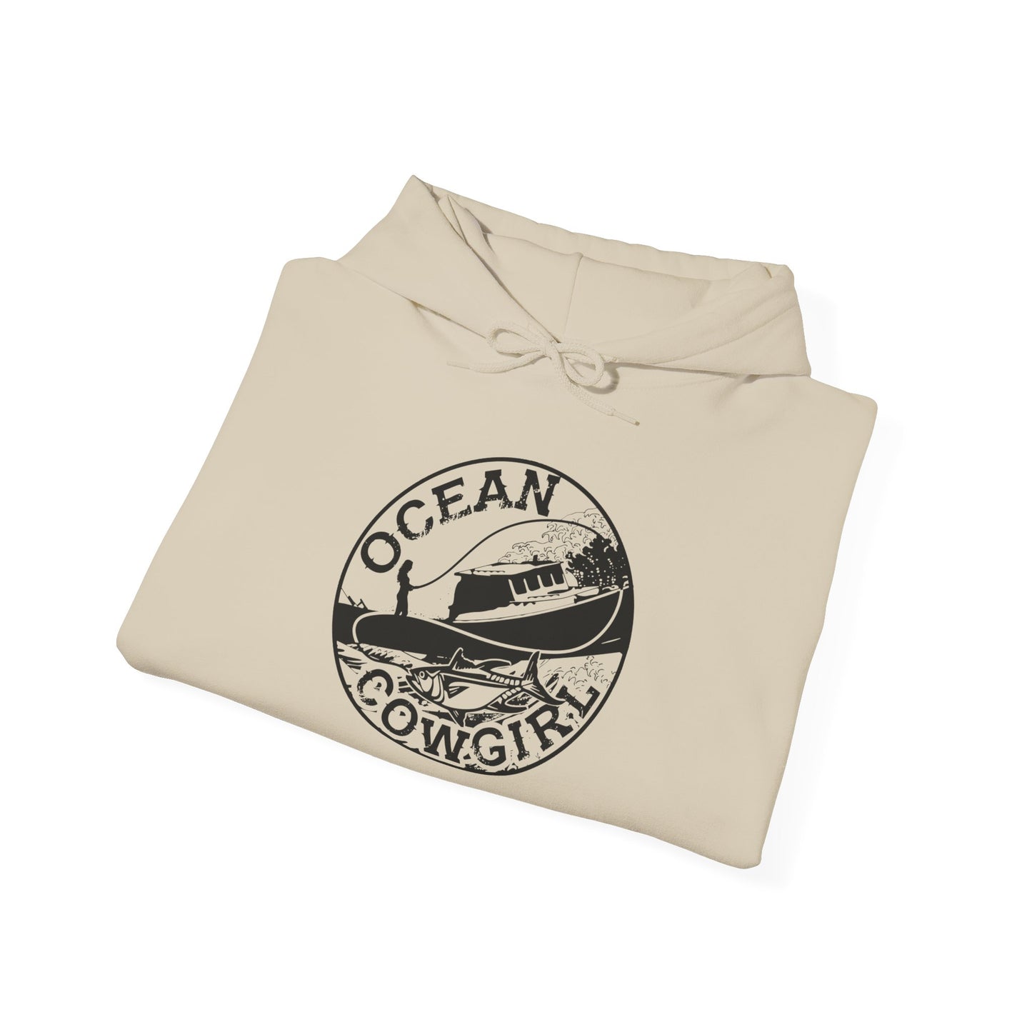 Ocean Cowgirl Hoodie - Cozy Unisex Sweatshirt for Beach Lovers, Perfect Gift for Surfing Enthusiasts, Ocean-Themed Apparel, Casual