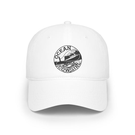 Ocean Cowgirl Low Profile Baseball Cap - Stylish Beach Hat, Outdoor Cap, Gift for Her, Summer Accessory, Coastal Vibes