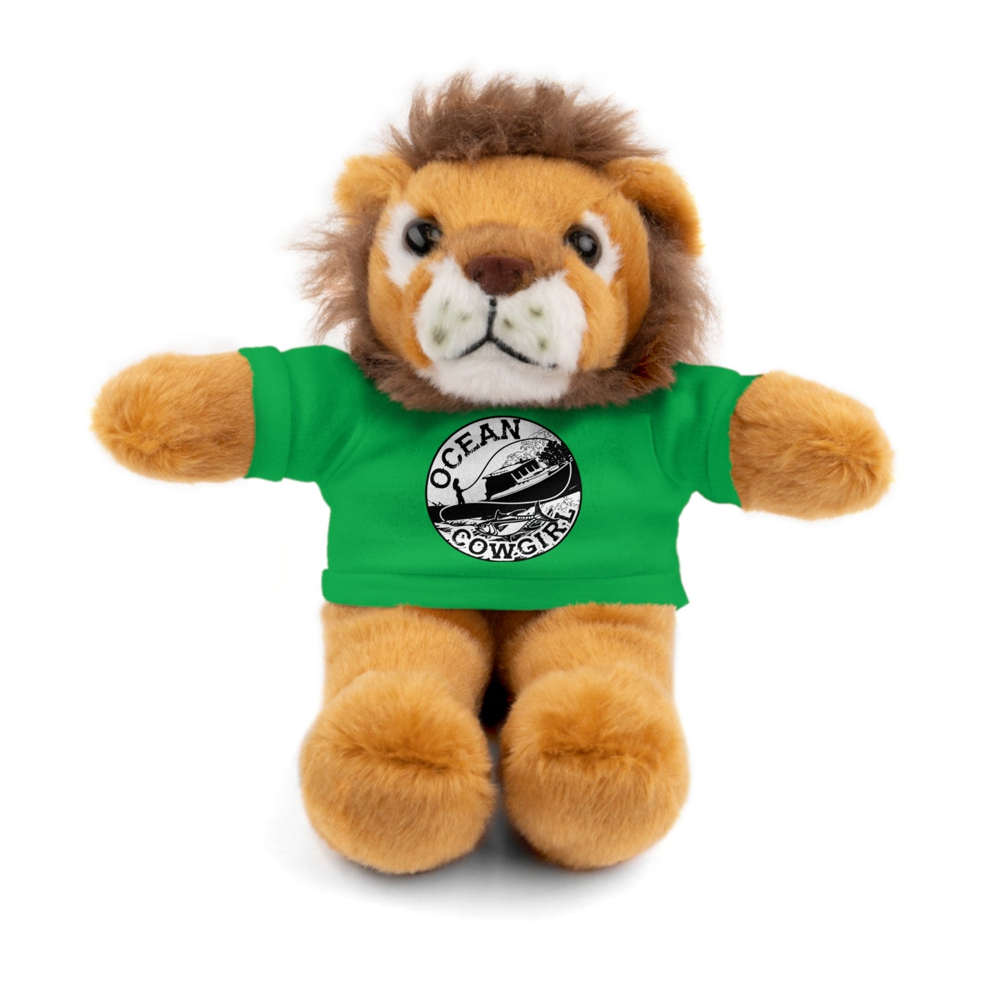Ocean Cowgirl Cozy Cuddle Bear, Personalized Stuffed Animal, Gift for Kids, Soft Toy for Birthdays, Ocean Cowgirl Tee
