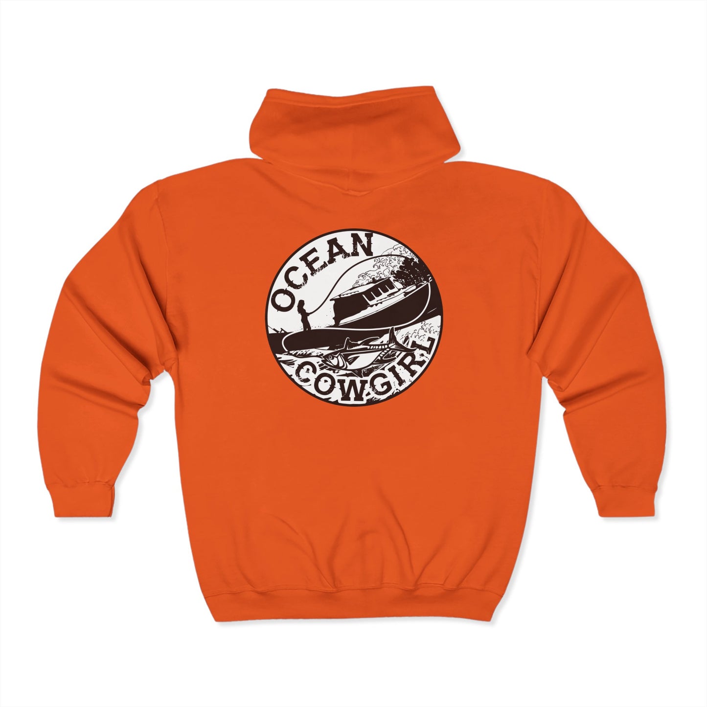 Ocean Cowgirl Full Zip Hoodie - Trendy Sweatshirt for Beach Lovers, Gift for Boaters, Relaxed Style, Ocean Enthusiast Apparel, Casual [...]