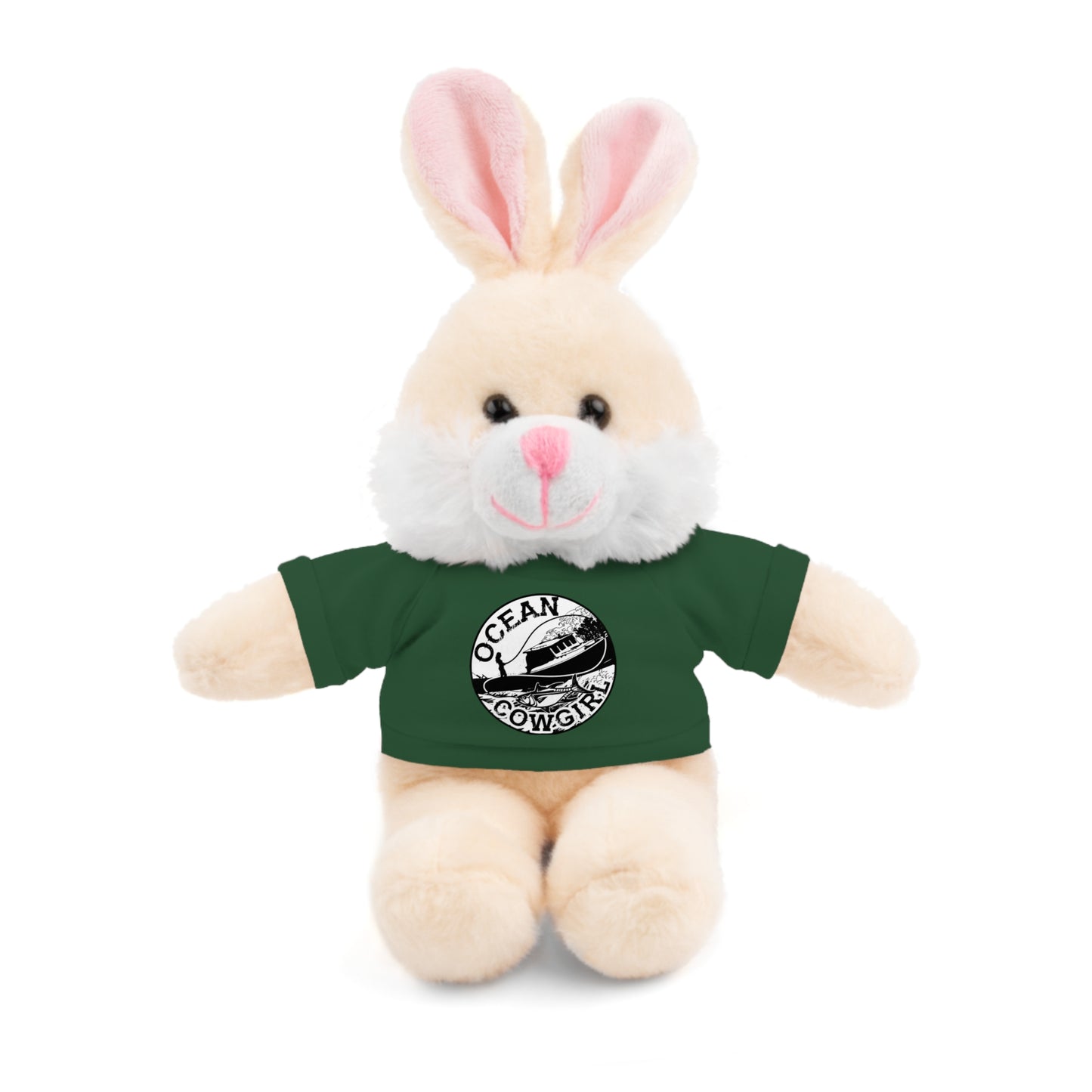 Ocean Cowgirl Cozy Cuddle Bear, Personalized Stuffed Animal, Gift for Kids, Soft Toy for Birthdays, Ocean Cowgirl Tee