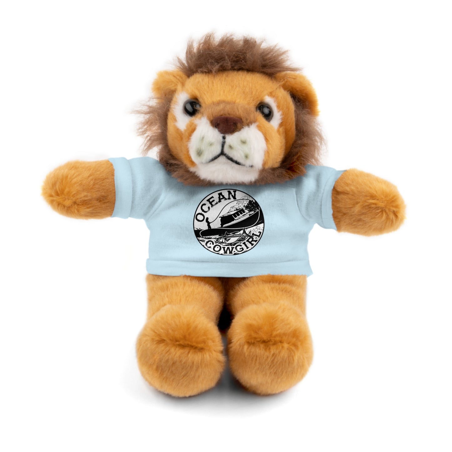Ocean Cowgirl Cozy Cuddle Bear, Personalized Stuffed Animal, Gift for Kids, Soft Toy for Birthdays, Ocean Cowgirl Tee