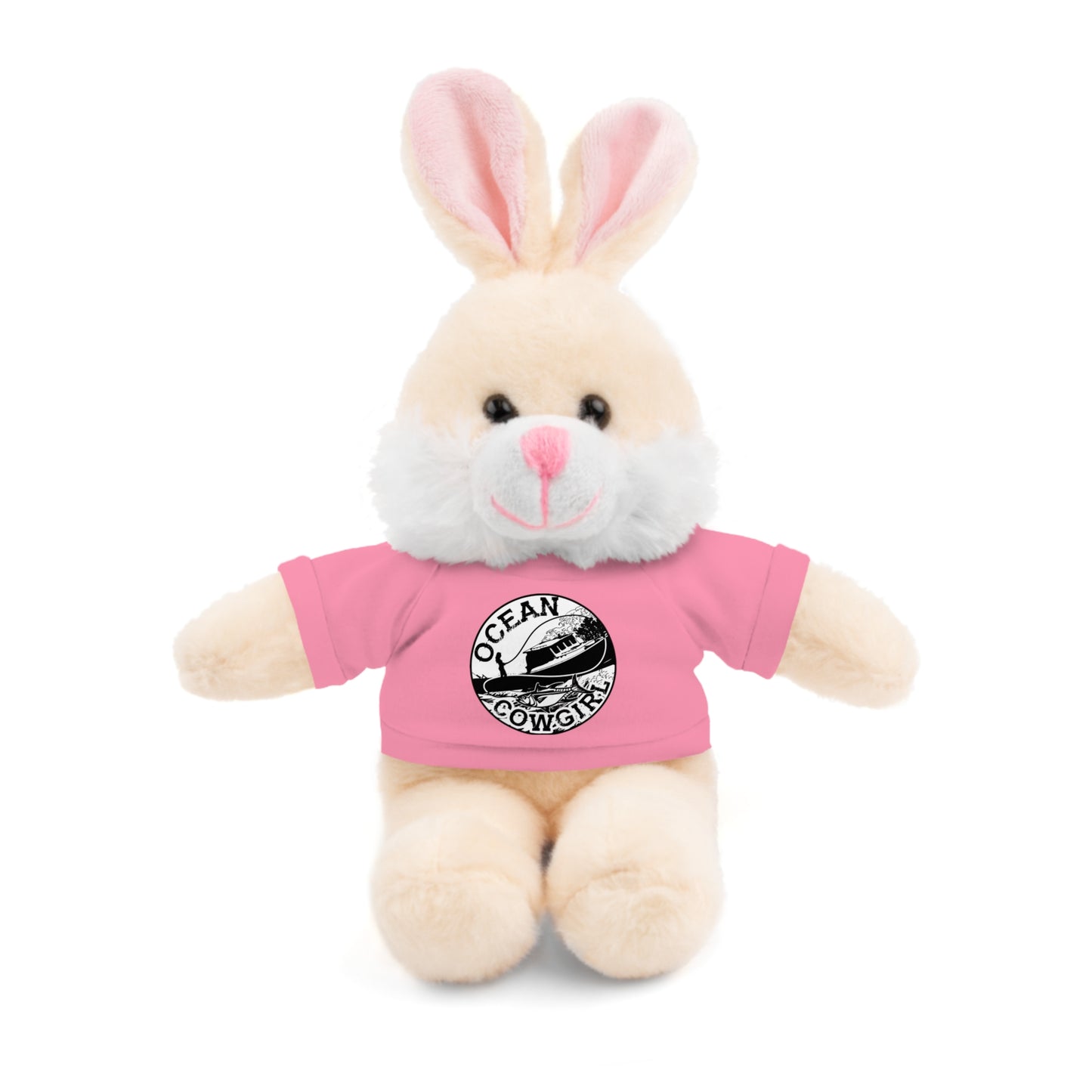 Ocean Cowgirl Cozy Cuddle Bear, Personalized Stuffed Animal, Gift for Kids, Soft Toy for Birthdays, Ocean Cowgirl Tee