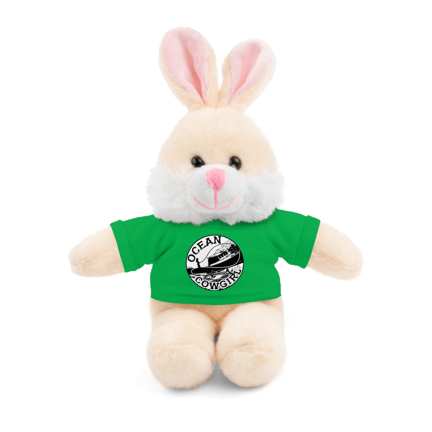 Ocean Cowgirl Cozy Cuddle Bear, Personalized Stuffed Animal, Gift for Kids, Soft Toy for Birthdays, Ocean Cowgirl Tee