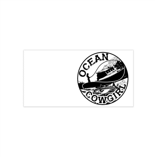 Ocean Cowgirl Bumper Stickers - Perfect for Beach Lovers, Coastal Vibes, Summer Road Trips, Ocean Enthusiasts, DIY Decor