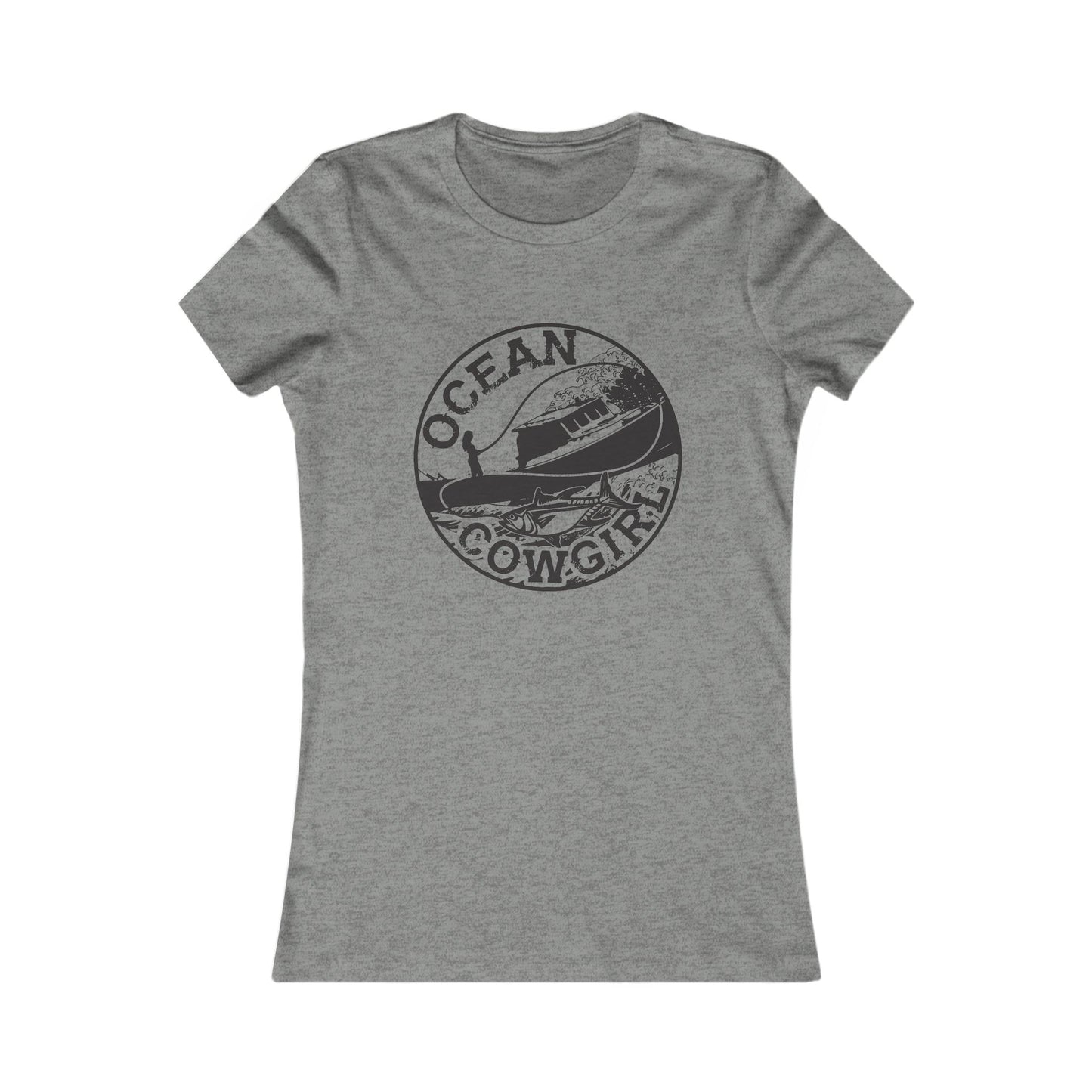 Ocean Cowgirl Vintage Tee - Perfect for Beach Lovers, Summer Casual Wear, Coastal Vibes, Gift for Ocean Enthusiasts