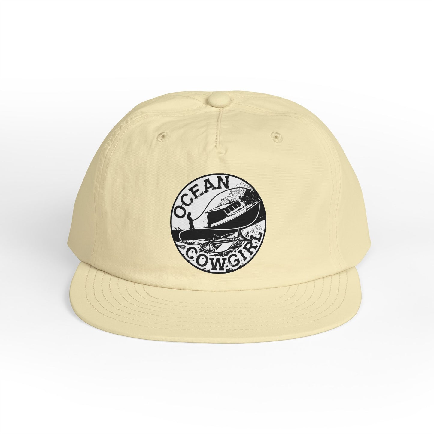Ocean Cowgirl Vibes Surf Cap, Adjustable Beach Hat, Summer Accessory, Gift for Surfers, Casual Outdoor Wear