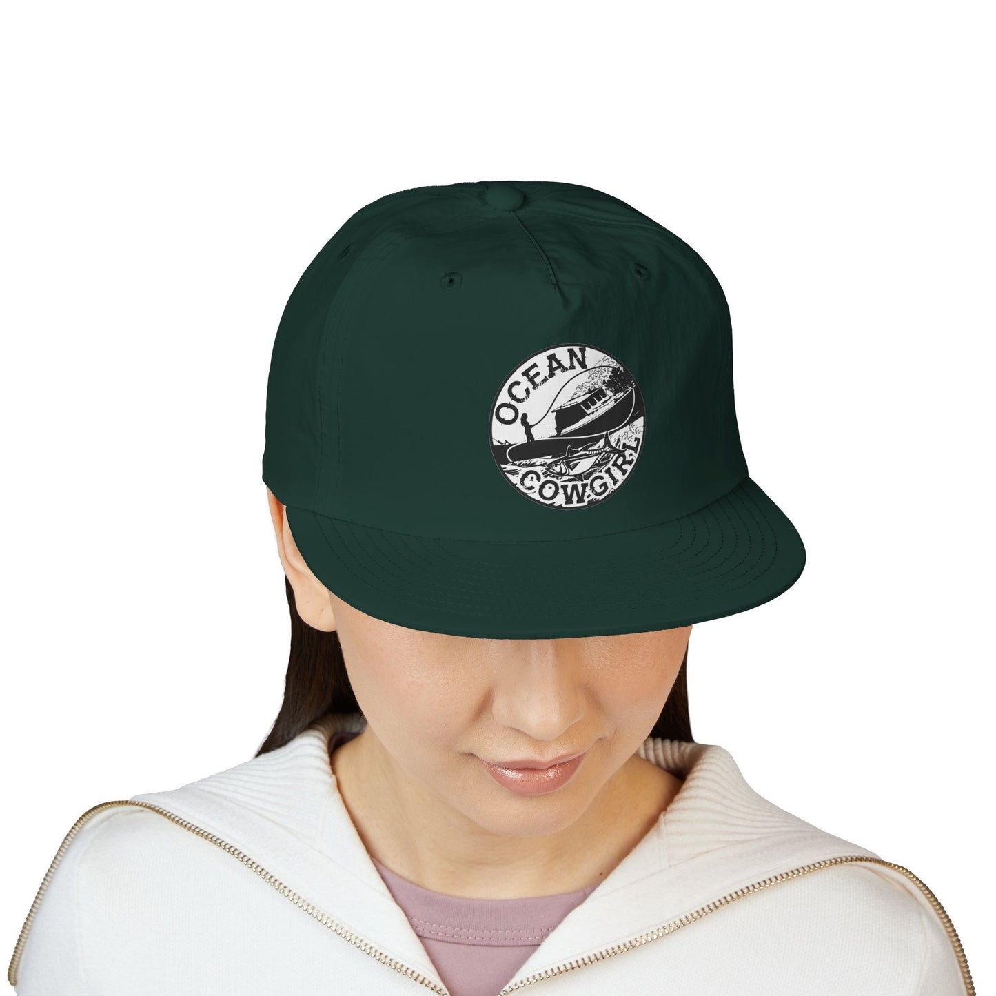 Ocean Cowgirl Vibes Surf Cap, Adjustable Beach Hat, Summer Accessory, Gift for Surfers, Casual Outdoor Wear