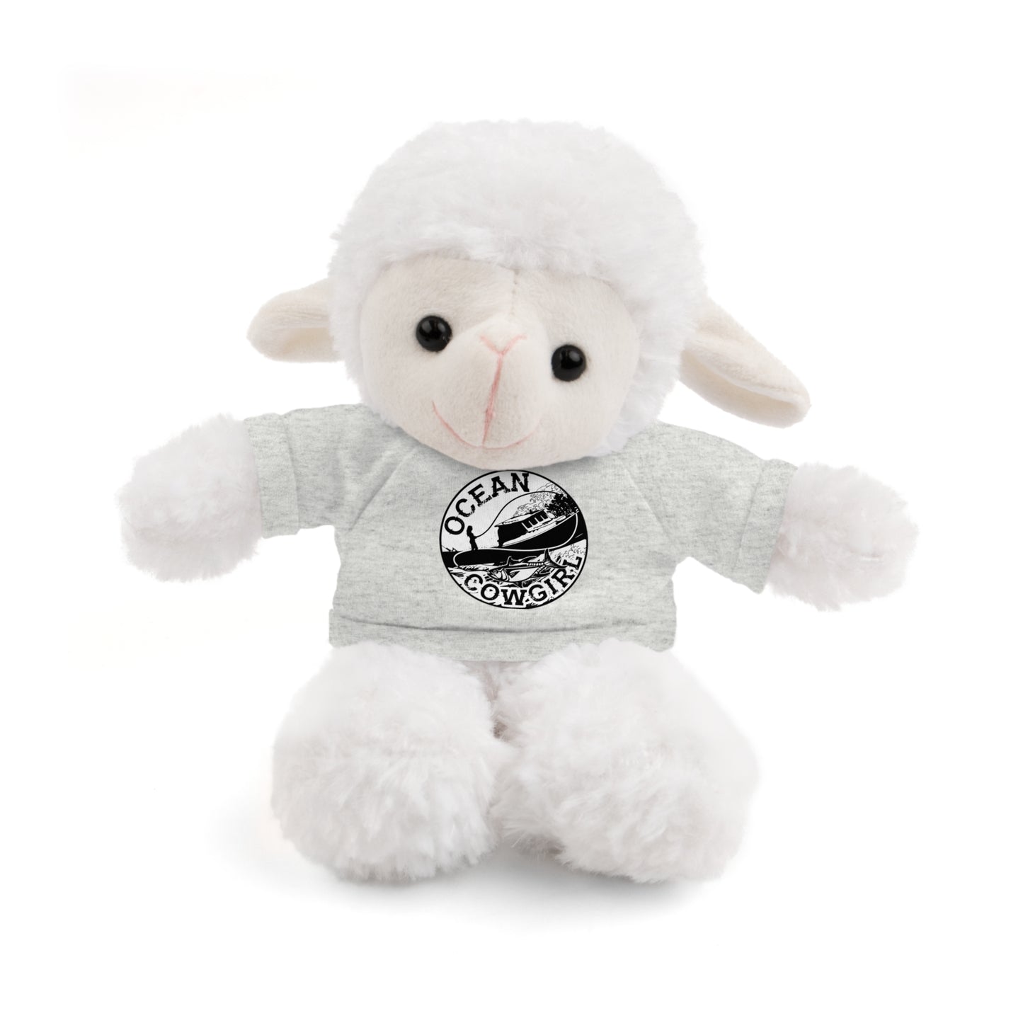 Ocean Cowgirl Cozy Cuddle Bear, Personalized Stuffed Animal, Gift for Kids, Soft Toy for Birthdays, Ocean Cowgirl Tee