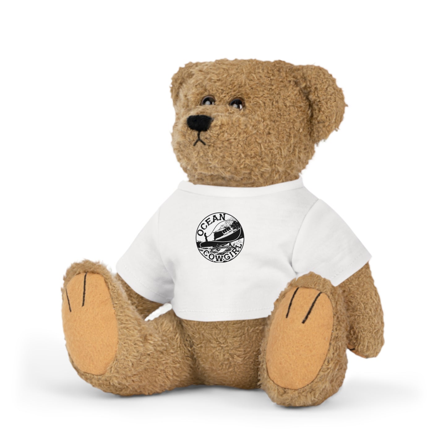 Ocean Cowgirl Adventure Plush Toy with T-Shirt, Cuddly Bear Gift, Children's Toy, Ocean Lover Gift, Birthday Surprise, Playtime Buddy
