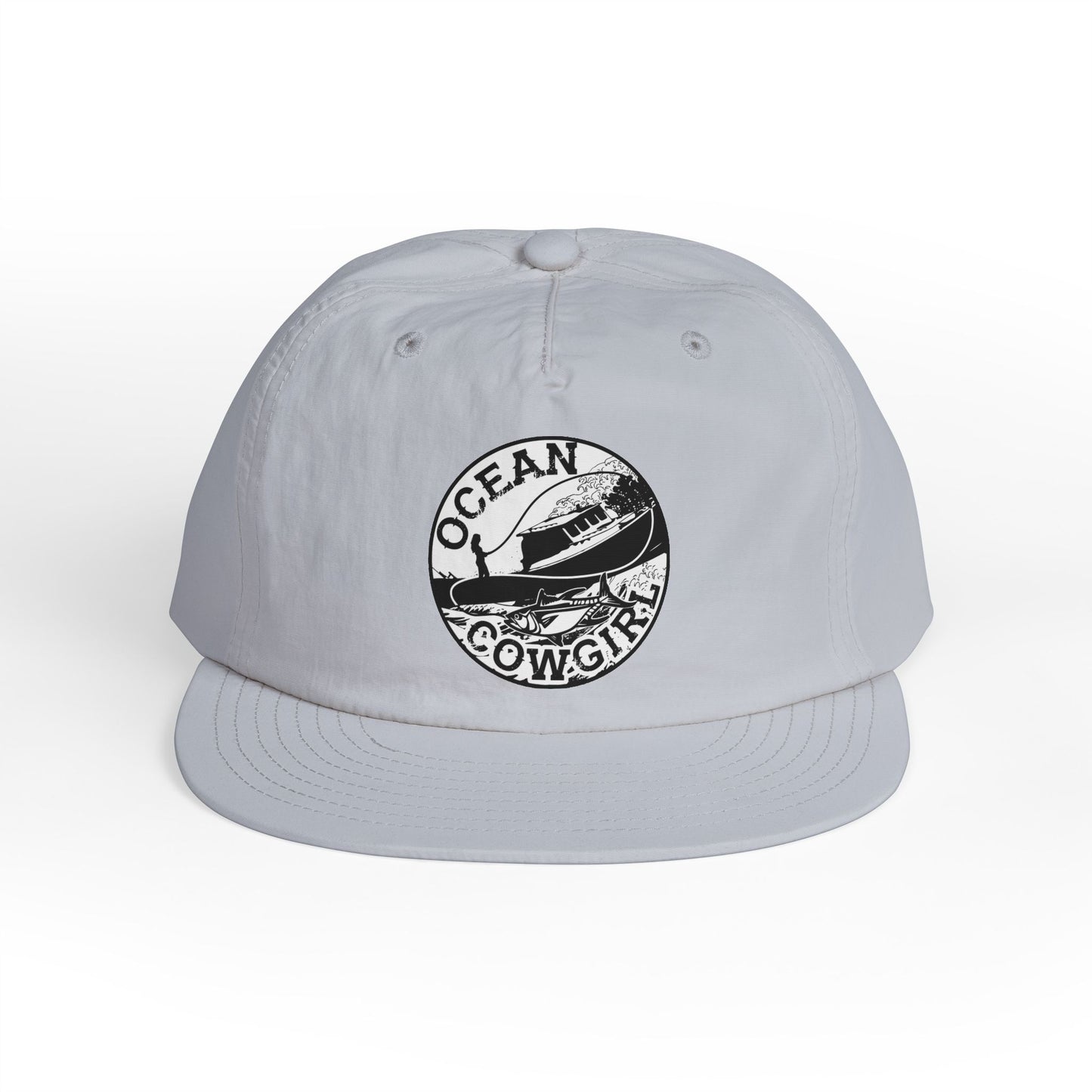 Ocean Cowgirl Vibes Surf Cap, Adjustable Beach Hat, Summer Accessory, Gift for Surfers, Casual Outdoor Wear