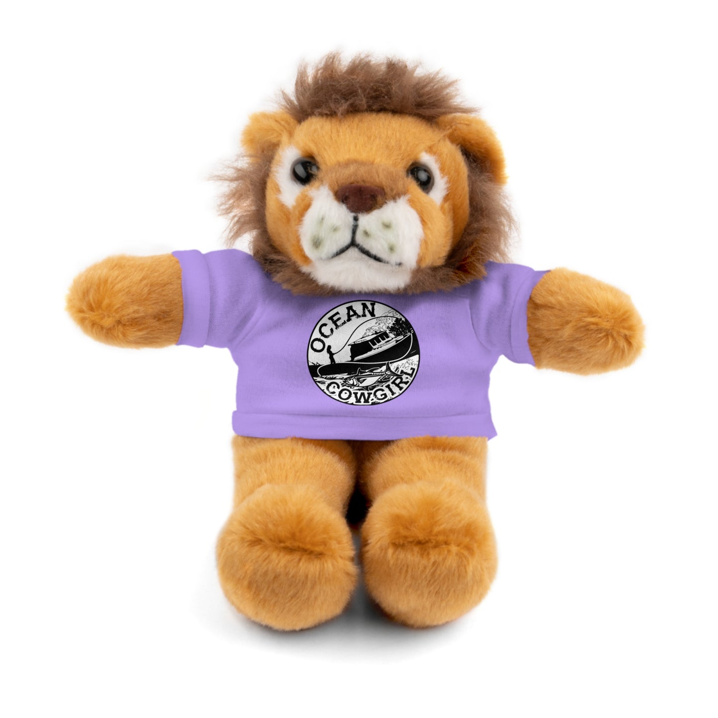 Ocean Cowgirl Cozy Cuddle Bear, Personalized Stuffed Animal, Gift for Kids, Soft Toy for Birthdays, Ocean Cowgirl Tee