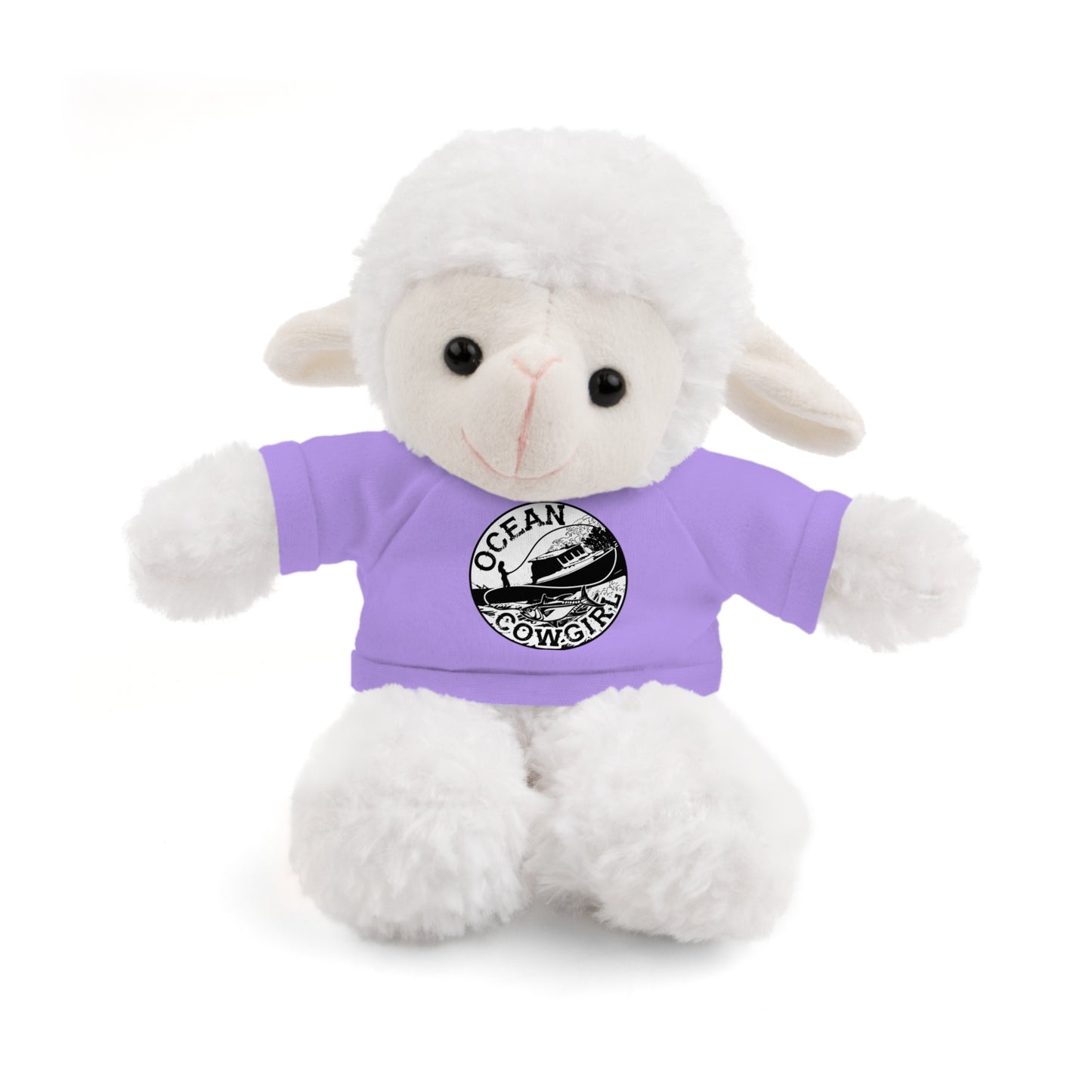 Ocean Cowgirl Cozy Cuddle Bear, Personalized Stuffed Animal, Gift for Kids, Soft Toy for Birthdays, Ocean Cowgirl Tee