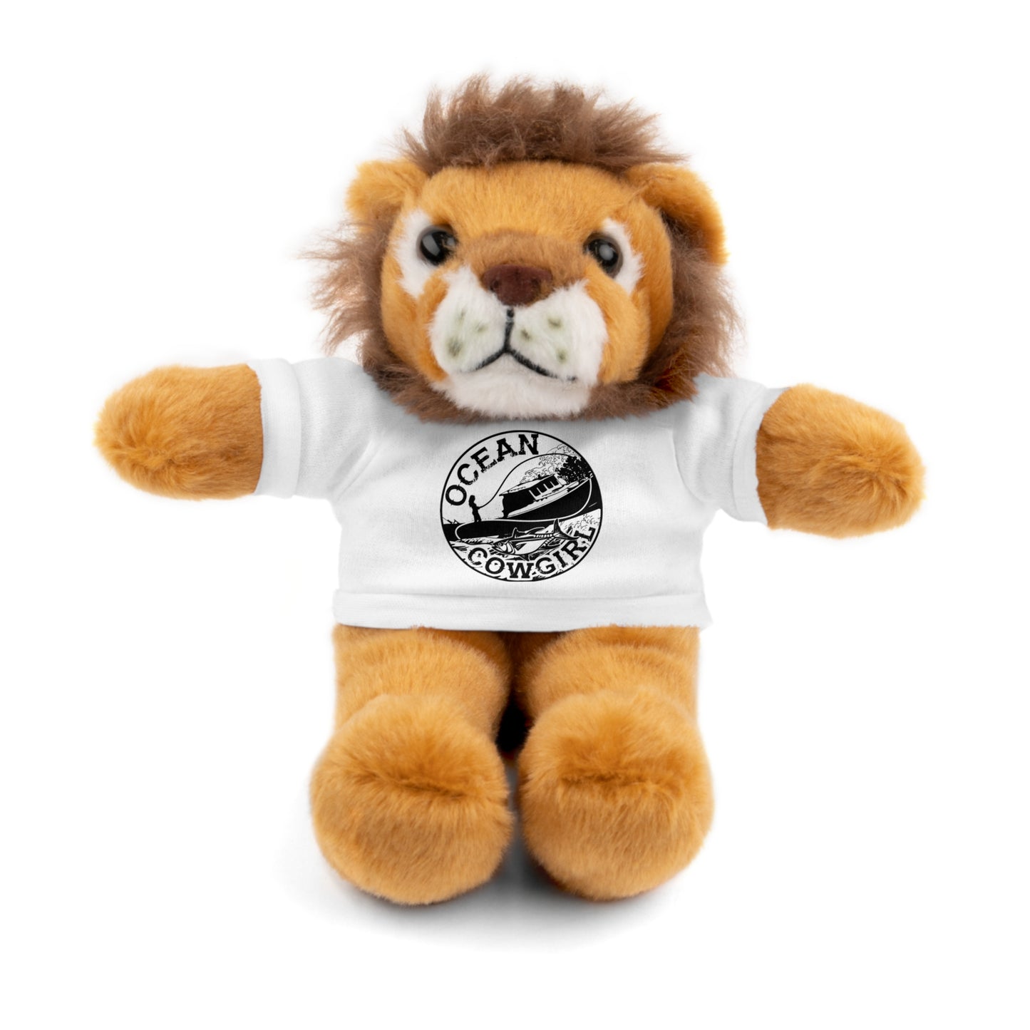 Ocean Cowgirl Cozy Cuddle Bear, Personalized Stuffed Animal, Gift for Kids, Soft Toy for Birthdays, Ocean Cowgirl Tee