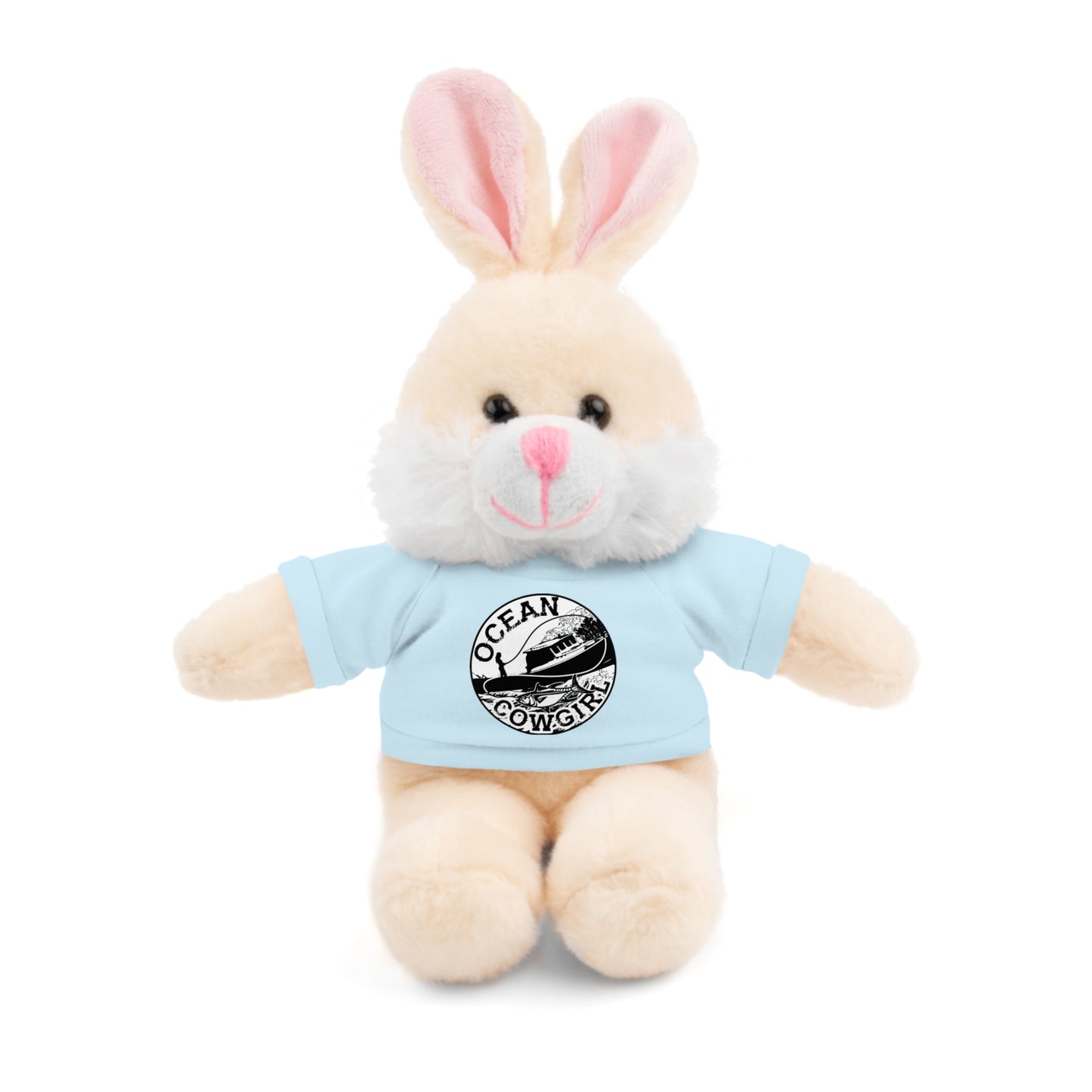 Ocean Cowgirl Cozy Cuddle Bear, Personalized Stuffed Animal, Gift for Kids, Soft Toy for Birthdays, Ocean Cowgirl Tee