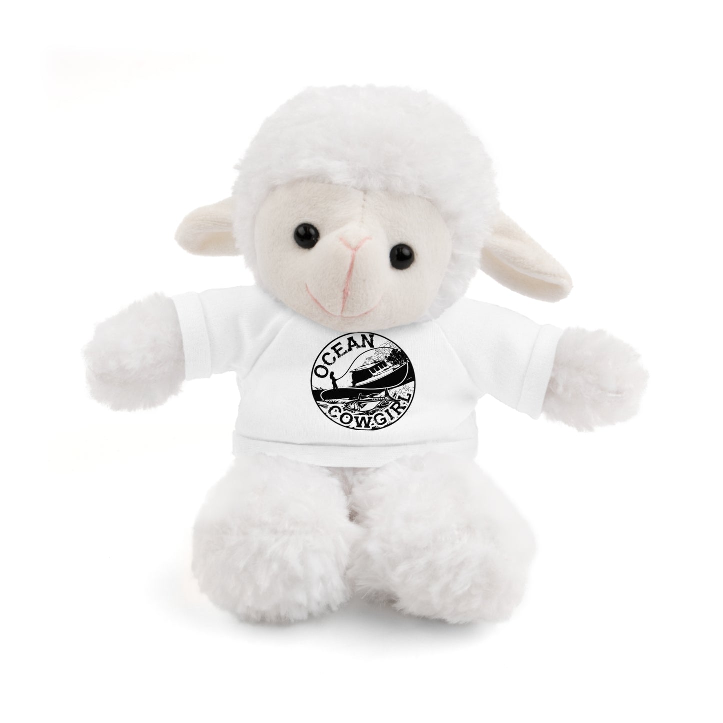 Ocean Cowgirl Cozy Cuddle Bear, Personalized Stuffed Animal, Gift for Kids, Soft Toy for Birthdays, Ocean Cowgirl Tee