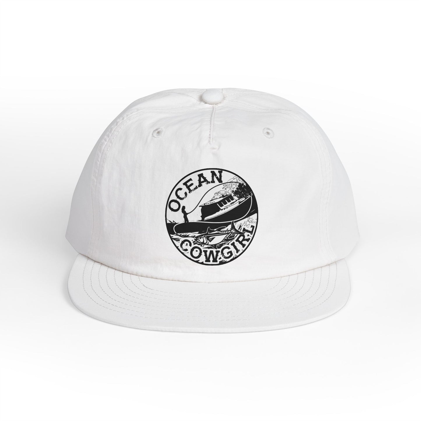 Ocean Cowgirl Vibes Surf Cap, Adjustable Beach Hat, Summer Accessory, Gift for Surfers, Casual Outdoor Wear