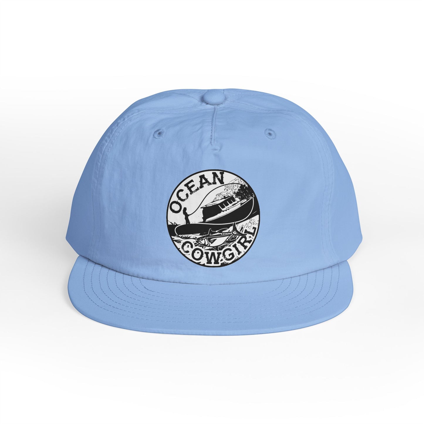 Ocean Cowgirl Vibes Surf Cap, Adjustable Beach Hat, Summer Accessory, Gift for Surfers, Casual Outdoor Wear